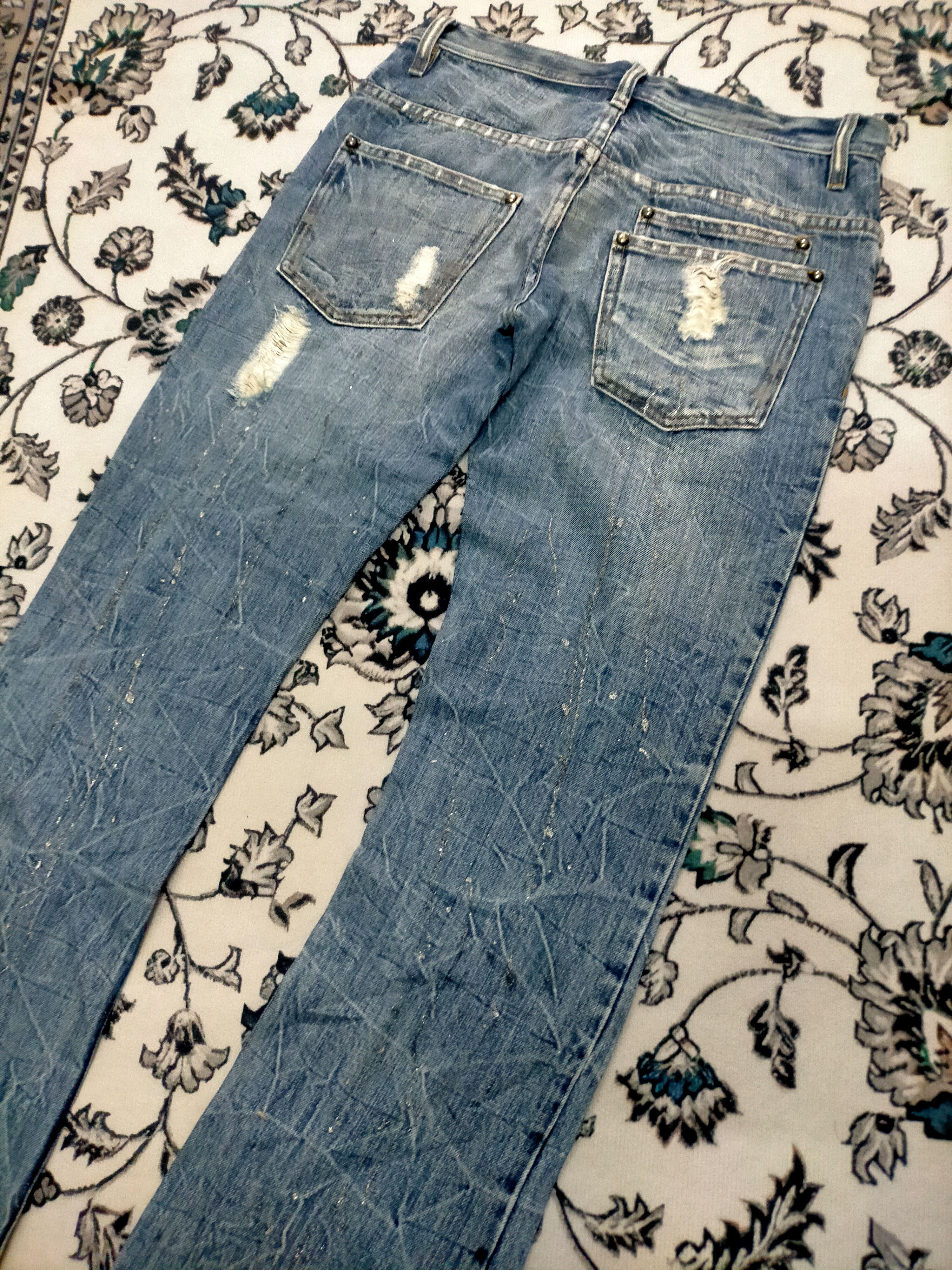 If Six Was Nine 🔥Rare🔥Midas Insane Distressed Flare Jeans Size US 30 / EU 46 - 7 Thumbnail