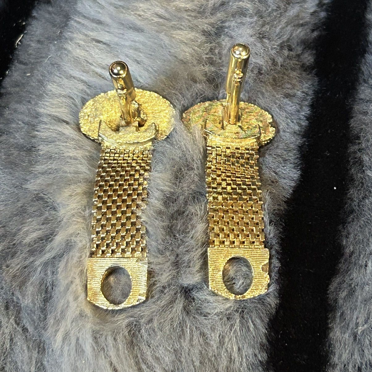 Vintage Men’s Vintage Swank marquis glass mesh wrap cuff links Size ONE SIZE - 7 Thumbnail