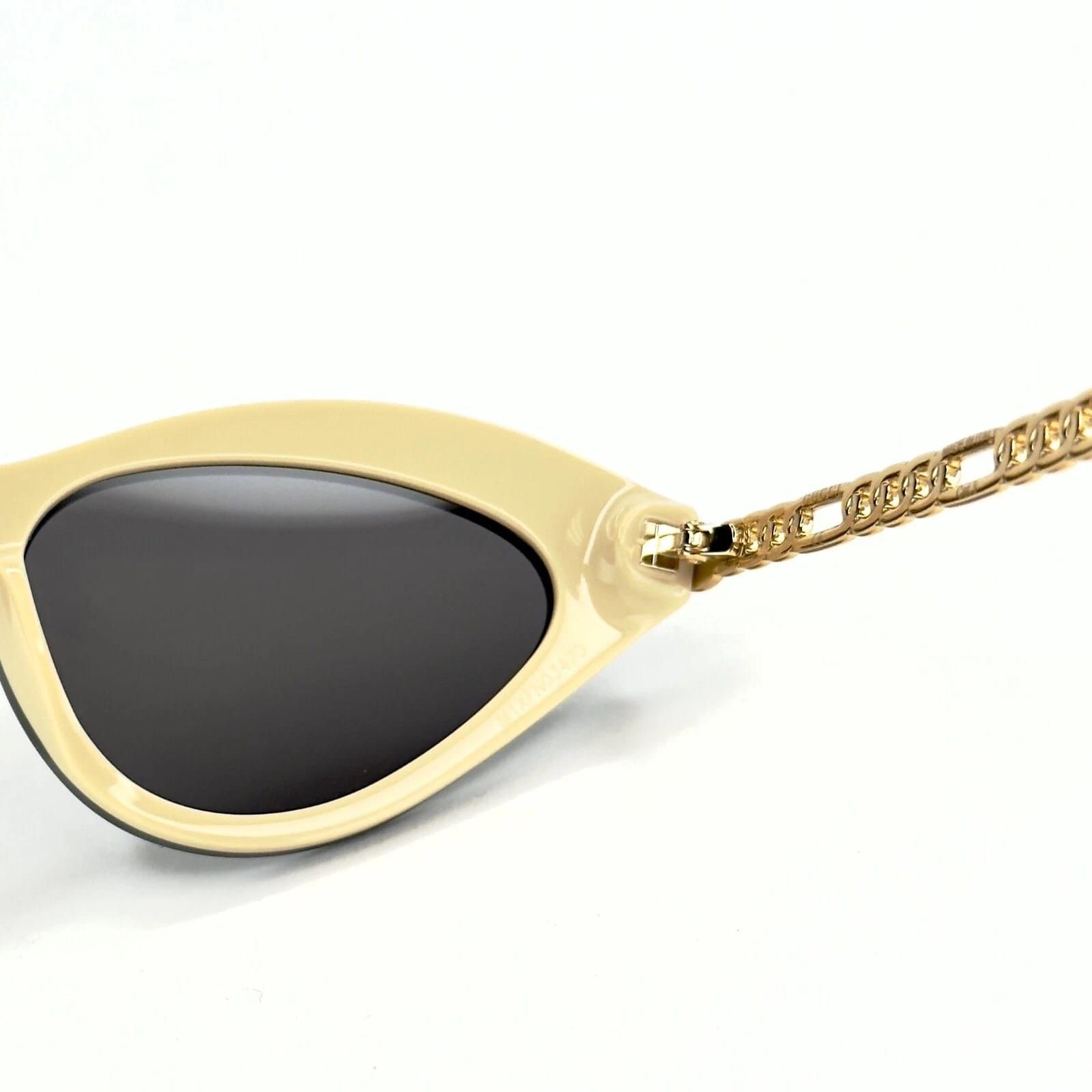 Gucci GUCCI GG0978S CHAIN 0978 Gold Black Crystal Heart 004 Size ONE SIZE - 4 Thumbnail