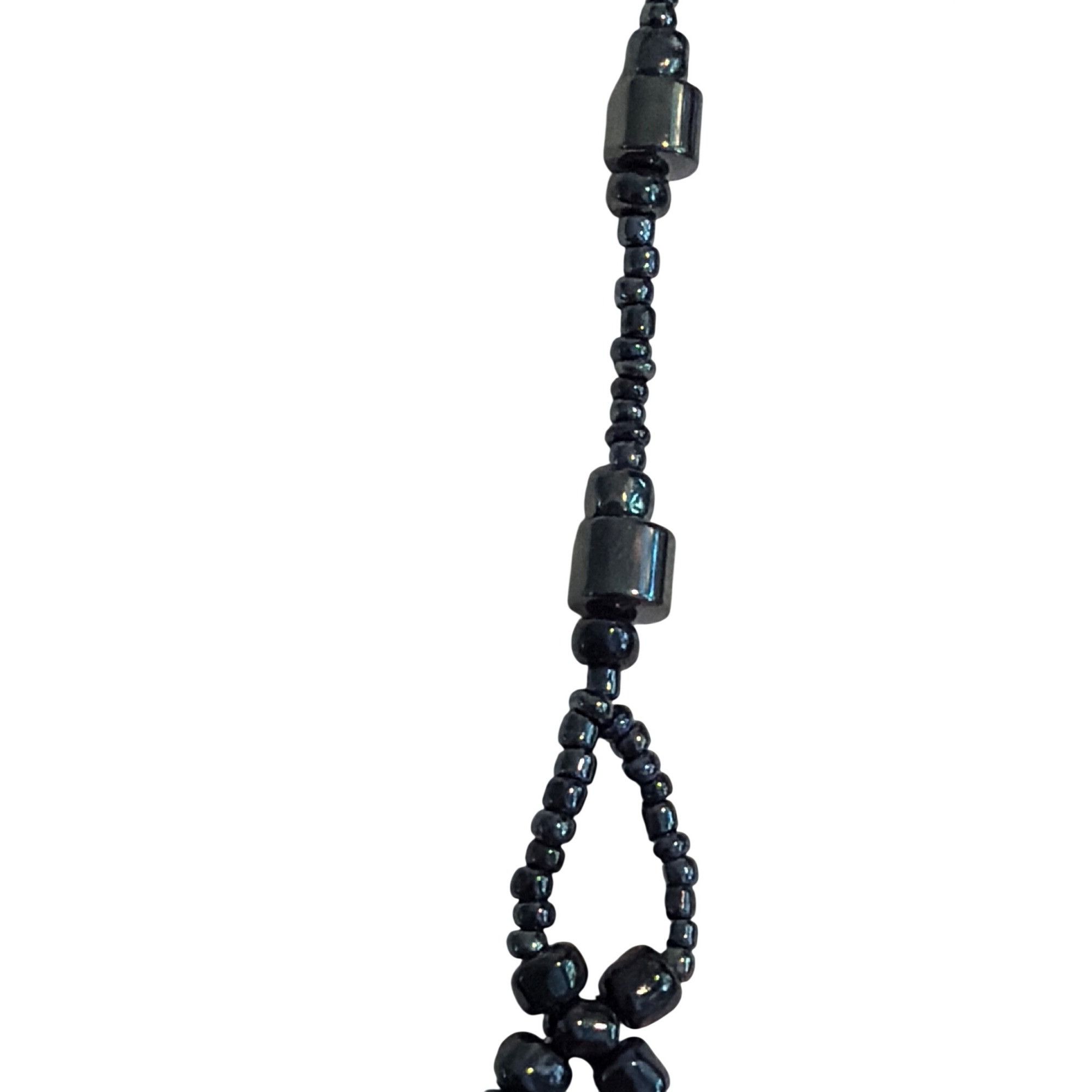 Other Hematite Red Glass Bead Necklace Bracelet Set Screw Barrel 1 Size ONE SIZE - 3 Thumbnail