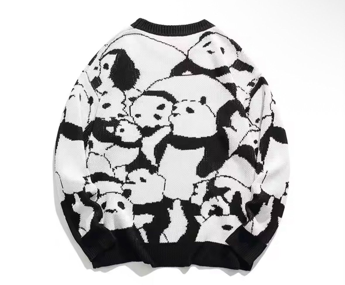 Other Street Retro Y2K Cartoon Panda Jacquard Knitwear Size US L / EU 52-54 / 3 - 3 Thumbnail