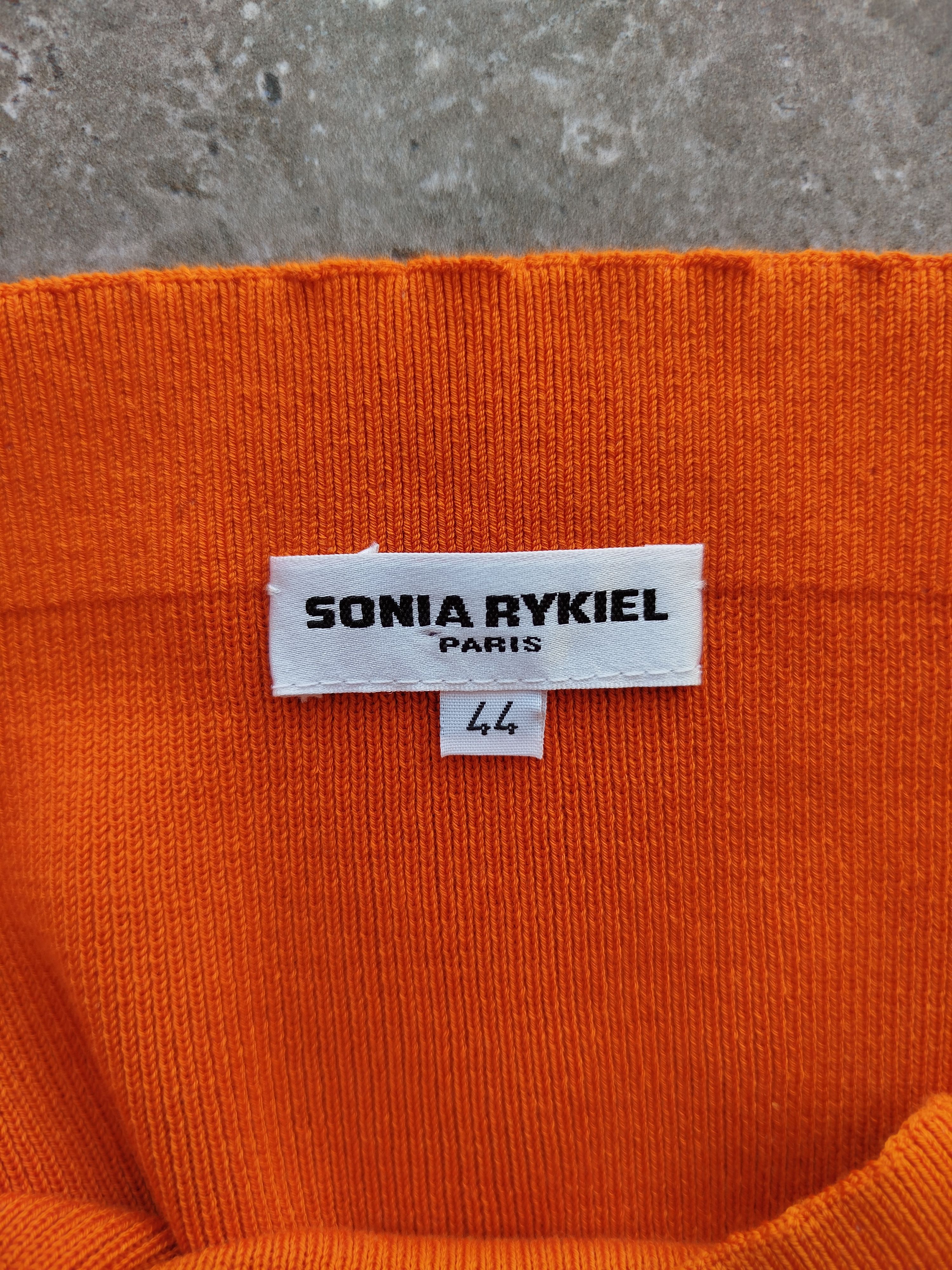 Sonia Rykiel Skirt Elastic Waist Knee Lingth Ribbed Knit Cotton Size 44 Size 32" / US 10 / IT 46 - 13 Thumbnail