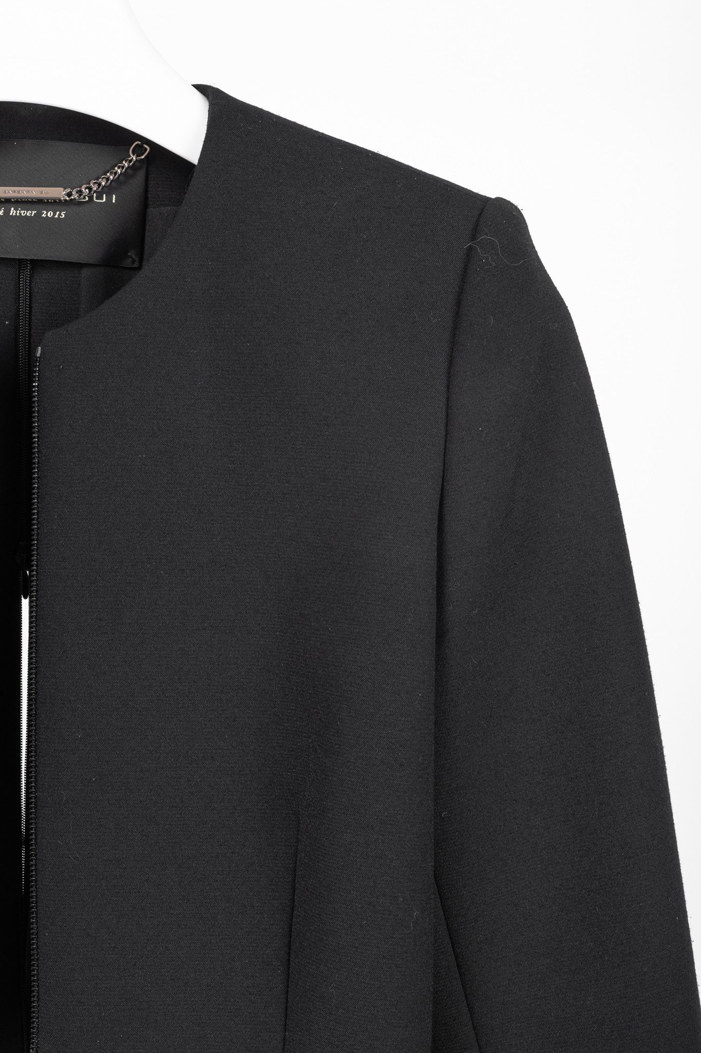 Barbara Bui Barbara Bui AW/15 Runway Black Cropped Zip Jacket Size XS / US 0-2 / IT 36-38 - 5 Thumbnail