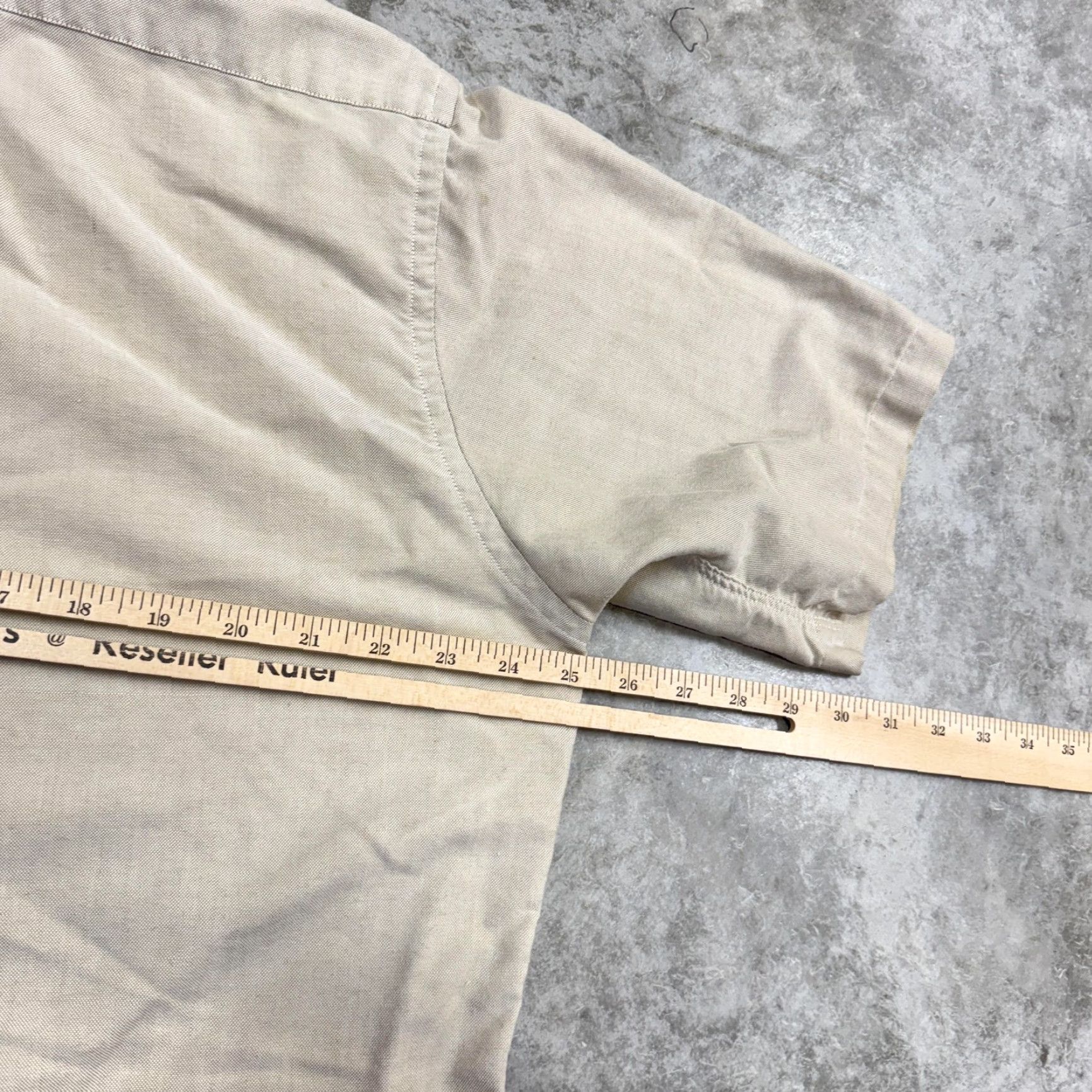 Vintage VINTAGE LL Bean Shirt Mens 15.5 Beige Short Sleeve Button Front Made USA 80s Size US M / EU 48-50 / 2 - 5 Thumbnail