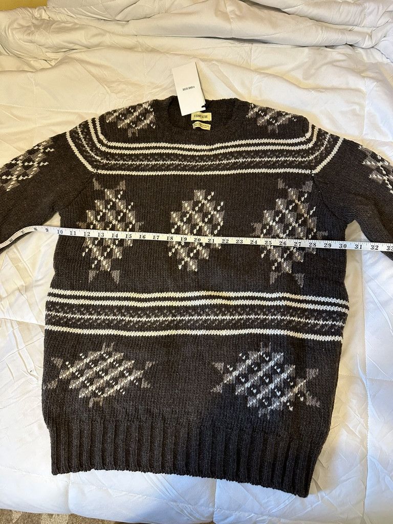 De Bonne Facture Brown Folk Wool-Jacquard Sweater Size US S / EU 44-46 / 1 - 5 Thumbnail