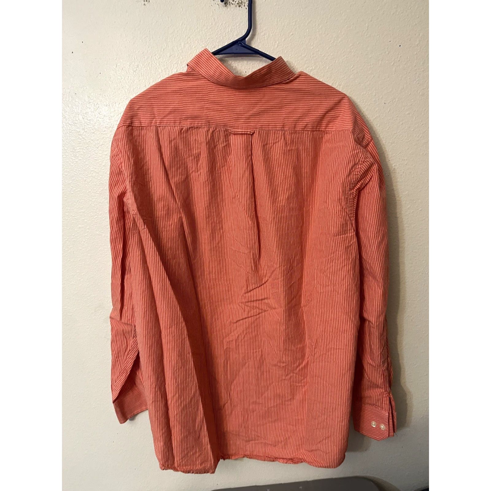 Izod IZOD Button-Up Shirt Mens Long Sleeve Orange Gingham Plaid Cotton XL Button-Down Casual Classic Size US XL / EU 56 / 4 - 2 Thumbnail