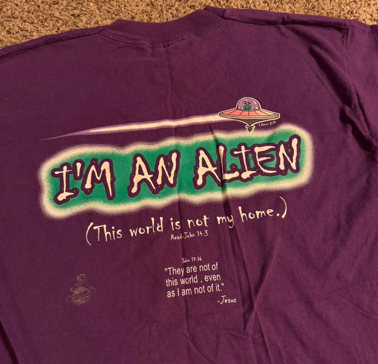 Vintage Vintage Alien Jesus shirt Size US L / EU 52-54 / 3 - 2 Thumbnail