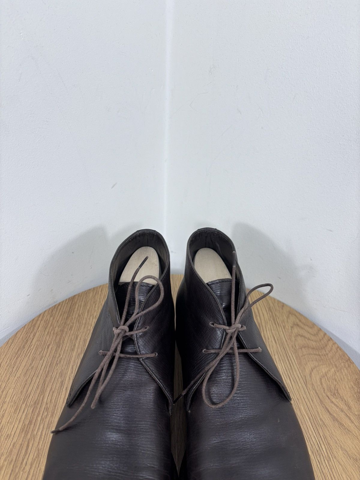 Ermenegildo Zegna Ermenegildo Zegna Men’s Dark Brown Leather Chukka Boots Size US 9.5 / EU 42-43 - 7 Thumbnail
