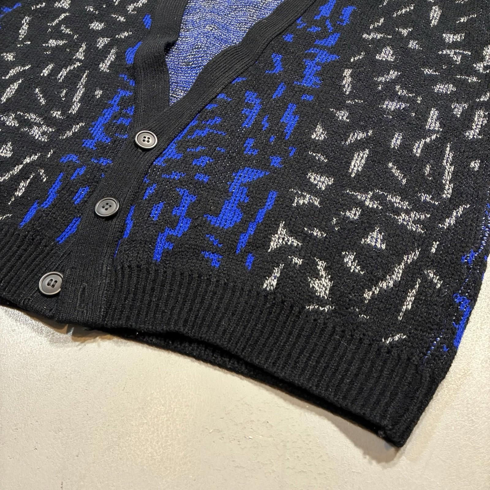 Playboy Vintage Playboy Geometric Knit Cardigan Sweater Mens L Size US L / EU 52-54 / 3 - 4 Thumbnail