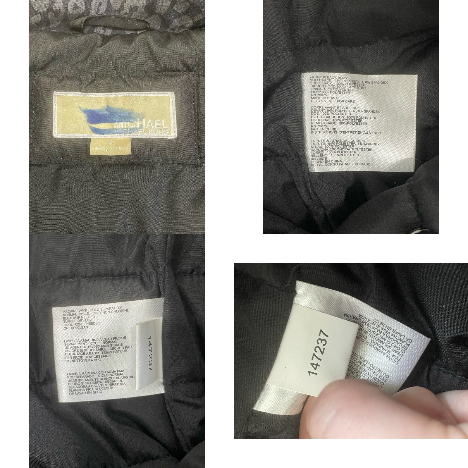 Michael Kors Michael Kors Jacket Coat Womens M Leopard Black Gray Winter Anorak Size M / US 6-8 / IT 42-44 - 8 Thumbnail