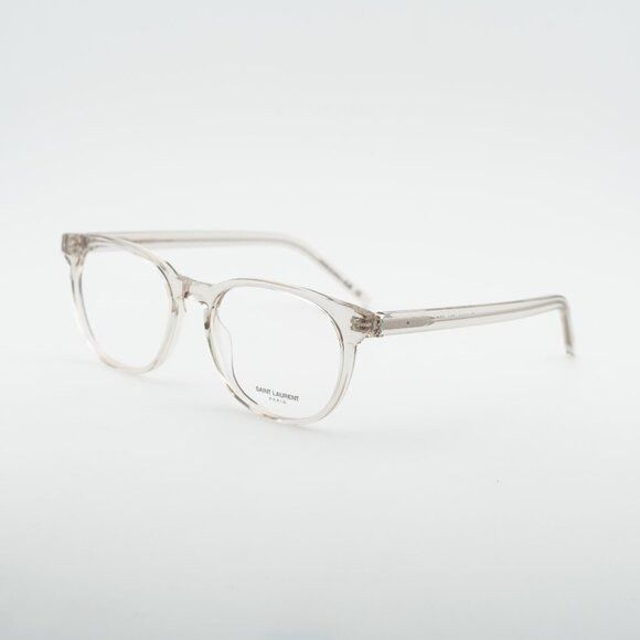 Saint Laurent Paris Saint Laurent SL M111 004 Round Eyeglasses Transparent Beige Size ONE SIZE - 1 Thumbnail