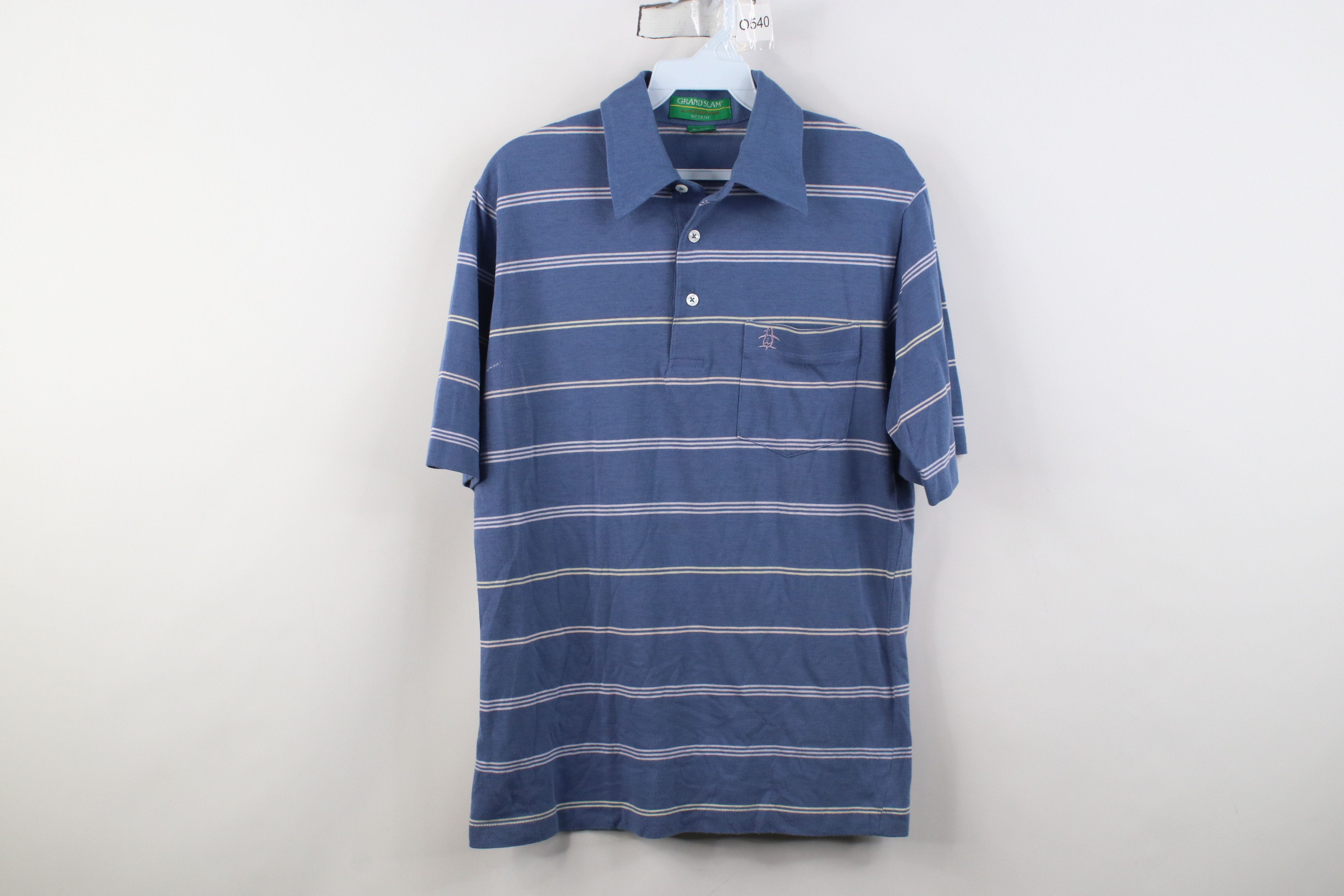 Vintage Vintage 80s 90s Streetwear Striped Knit Golf Polo Shirt Size US M / EU 48-50 / 2 - 1 Thumbnail