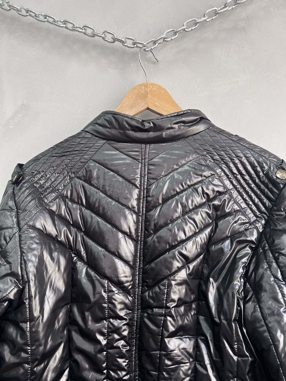 Designer VINTAGE BIKER ROBERTO CAVALLI JACKET LEATHER NYLON BONDAGE Size US XL / EU 56 / 4 - 16 Thumbnail