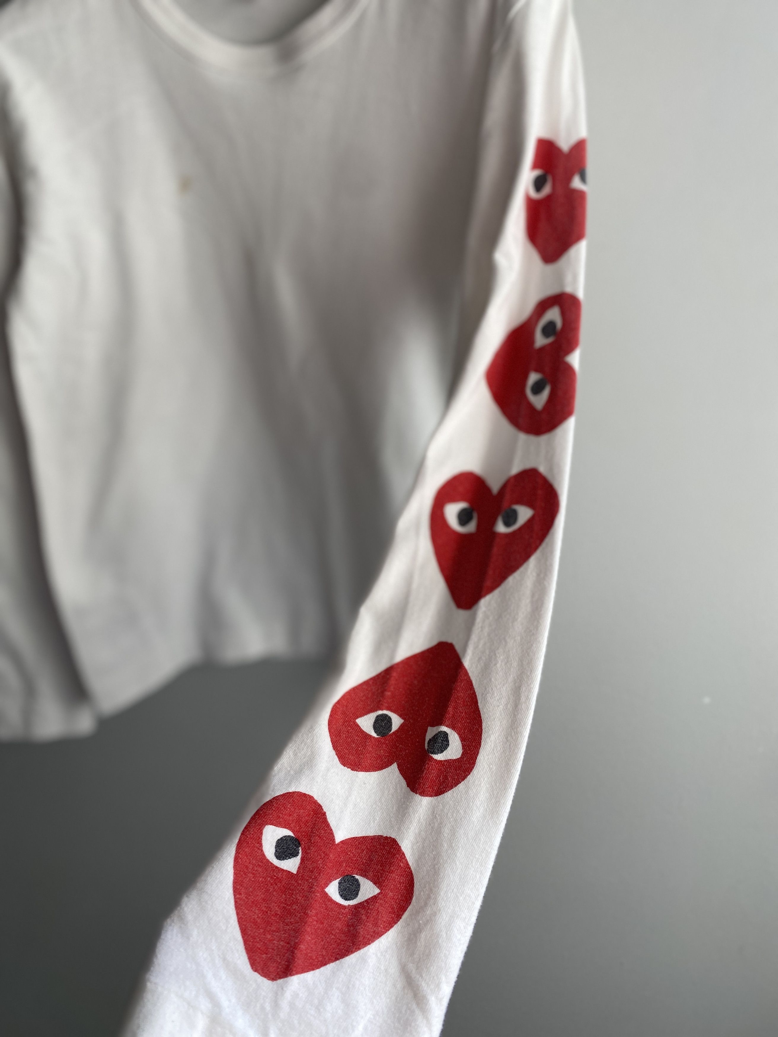 CDG by Comme des Garcons × Comme des Garcons PLAY CDG Comme des Garcons Play logo sleeves t-shirt tee Size M / US 6-8 / IT 42-44 - 2 Thumbnail