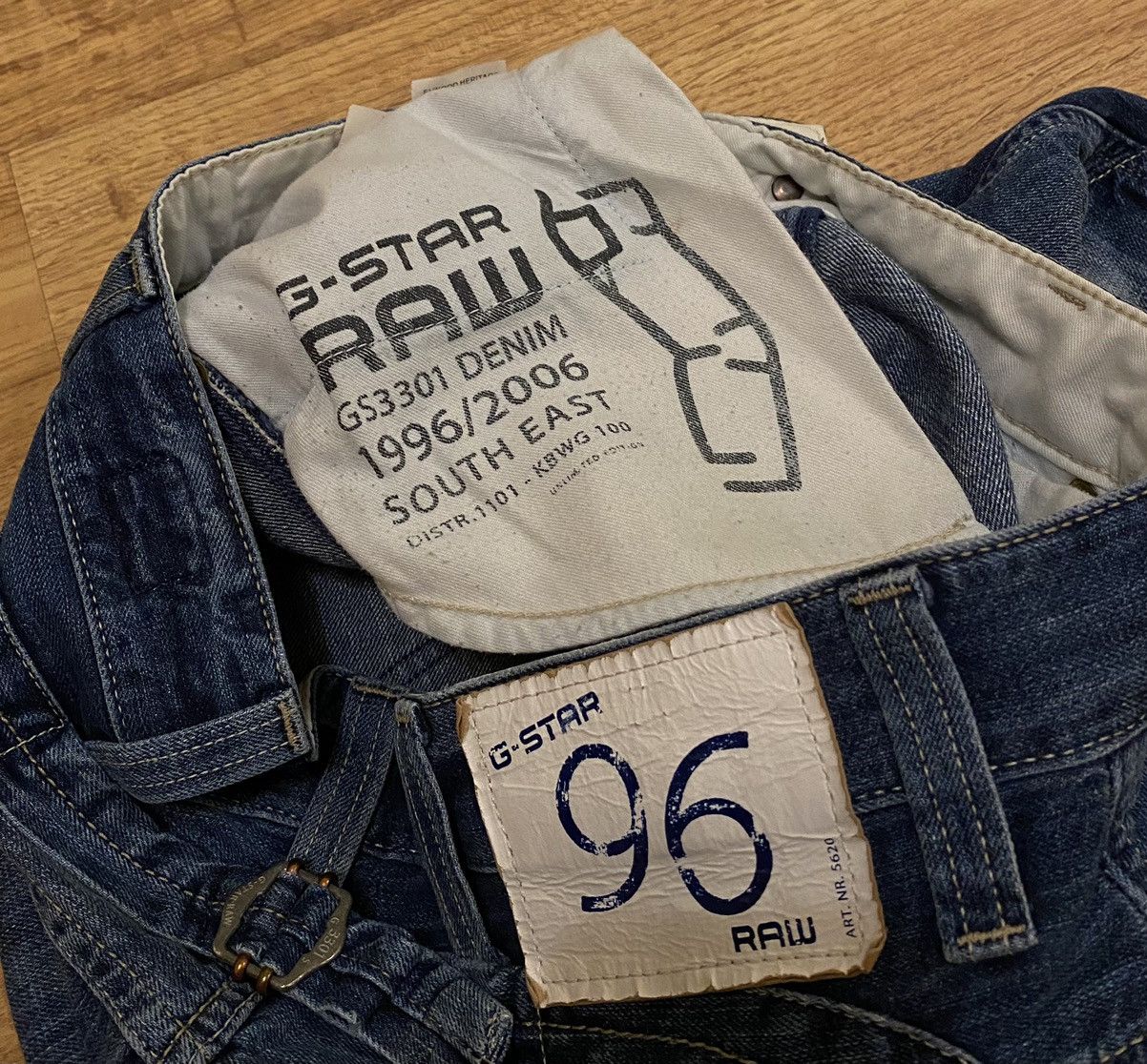 G-Star G-Star Raw Big Logo 96 Denim Pants x Vintage Size US 34 / EU 50 - 7 Thumbnail