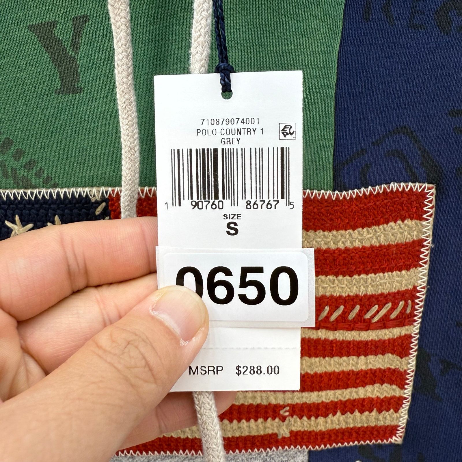 Polo Ralph Lauren POLO RALPH LAUREN PATCHWORK AMERICAN FLAG HOODIE SIZE SMALL Size US S / EU 44-46 / 1 - 3 Thumbnail