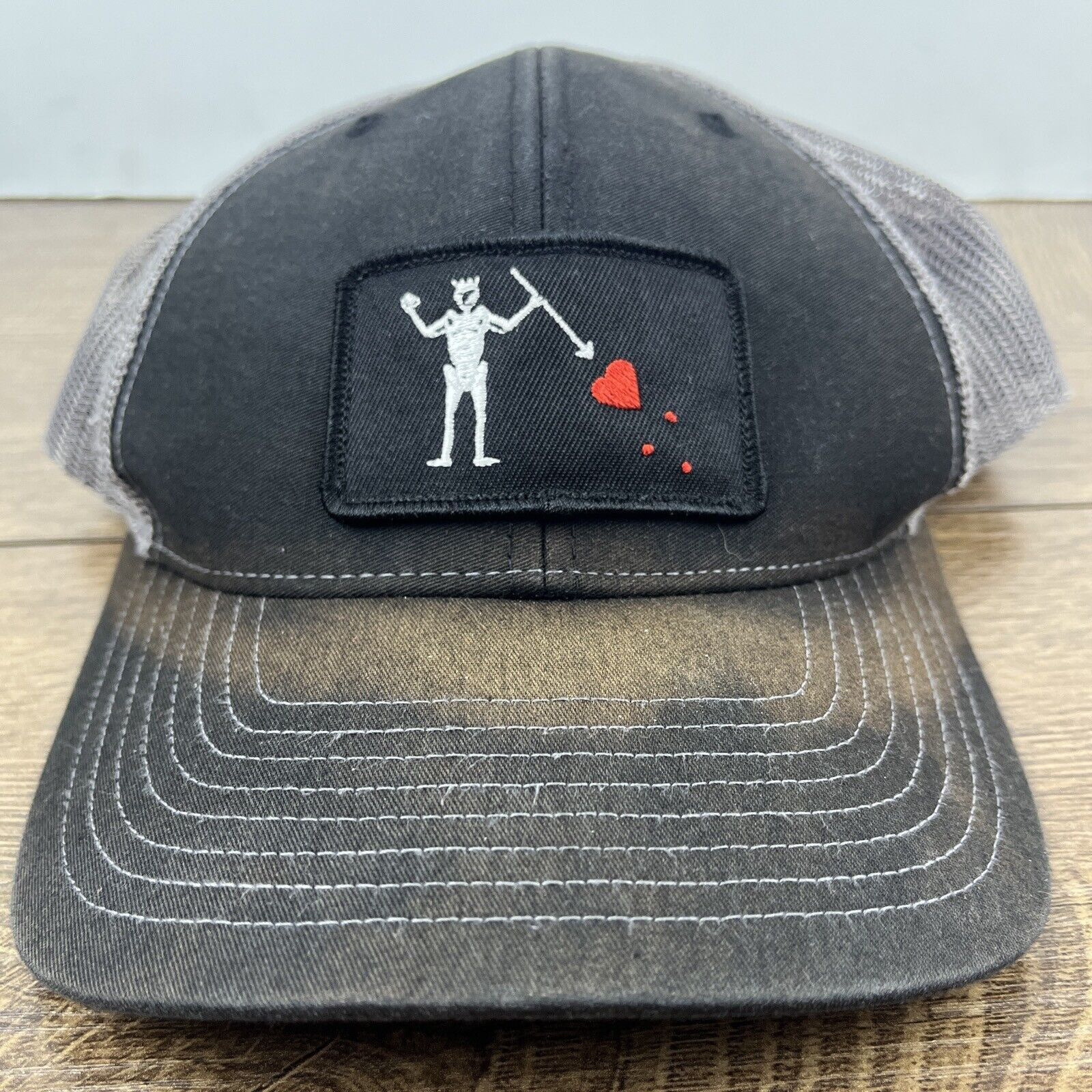 Other Devils Love Hat Heart Gray Hat Adjustable Adult Size Hat Gra Size ONE SIZE - 4 Thumbnail