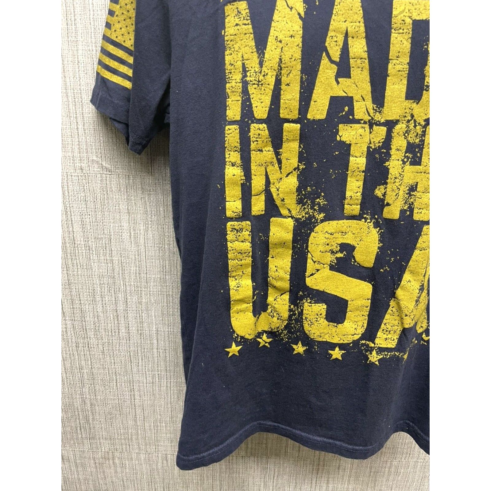 Vintage Grunt Style T-Shirt Dark Blue 100% Cotton Made In USA Graphic Mens L Black USA Size US L / EU 52-54 / 3 - 3 Thumbnail