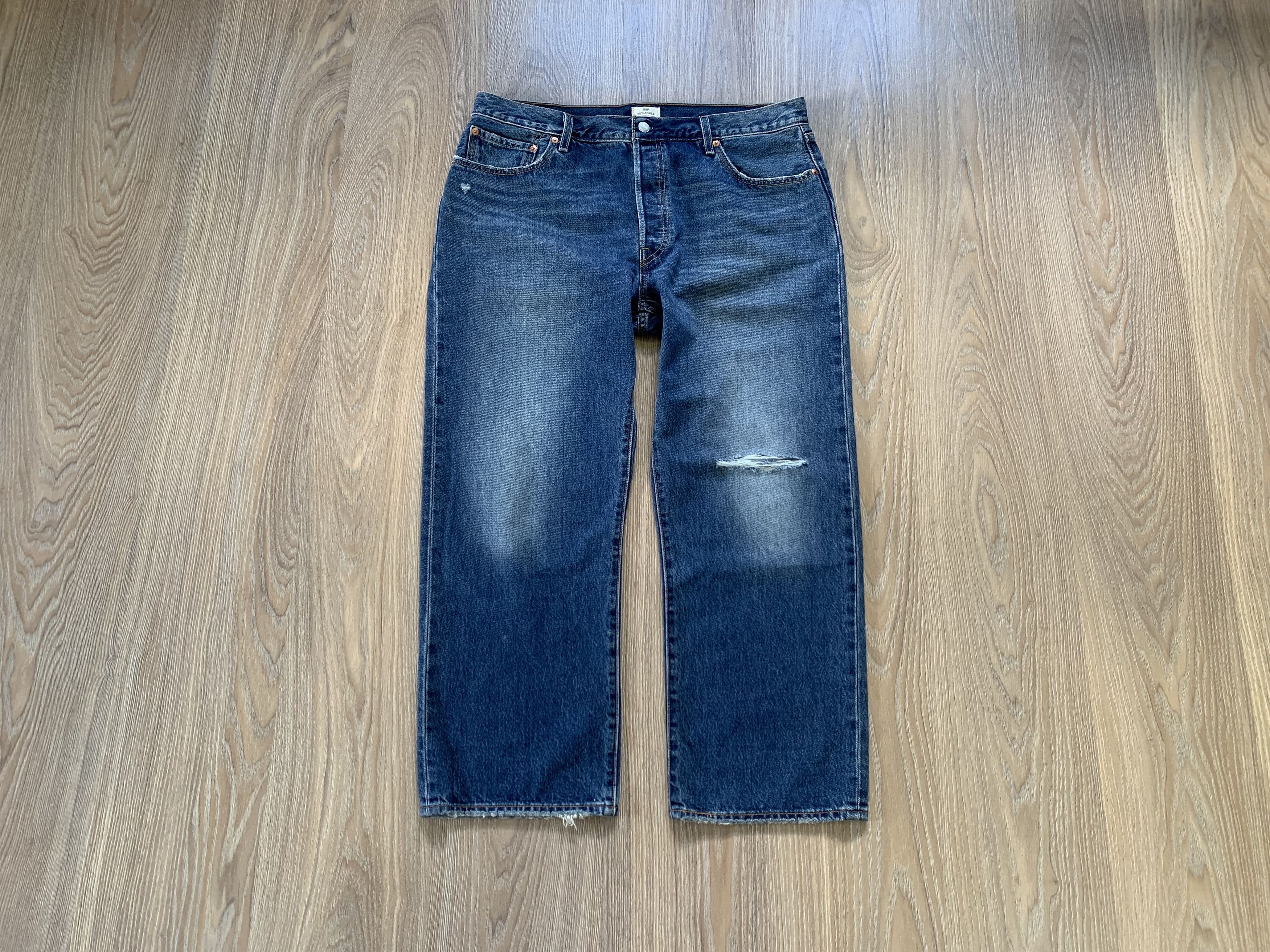 Levi's Mens Levi’s 501 90s Ankle Premium Light Blue Jeans Size US 34 / EU 50 - 1 Thumbnail