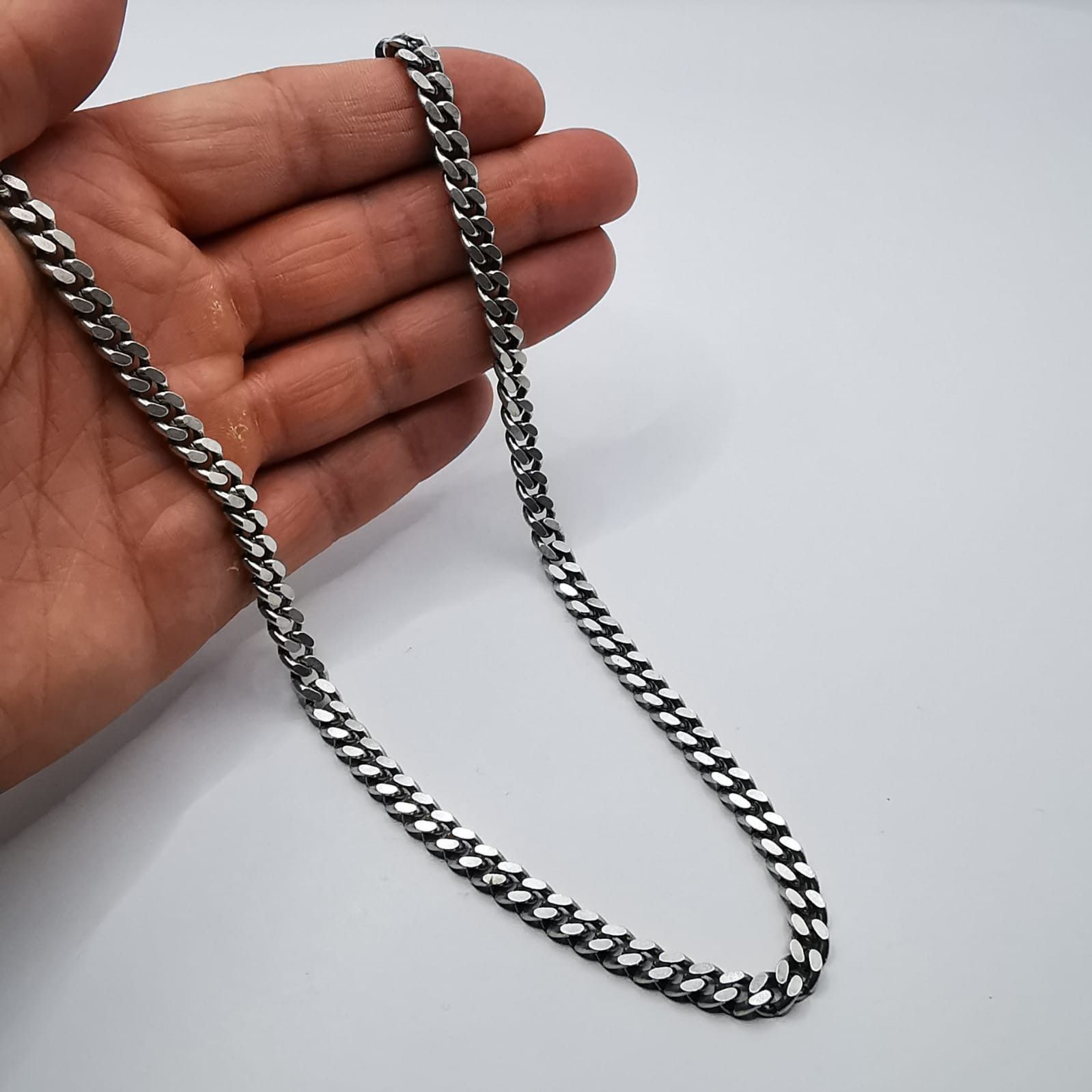 Sterling Silver Vintage Massive Chain 925 Sterling Silver,Signature 53,72g Size ONE SIZE - 6 Thumbnail