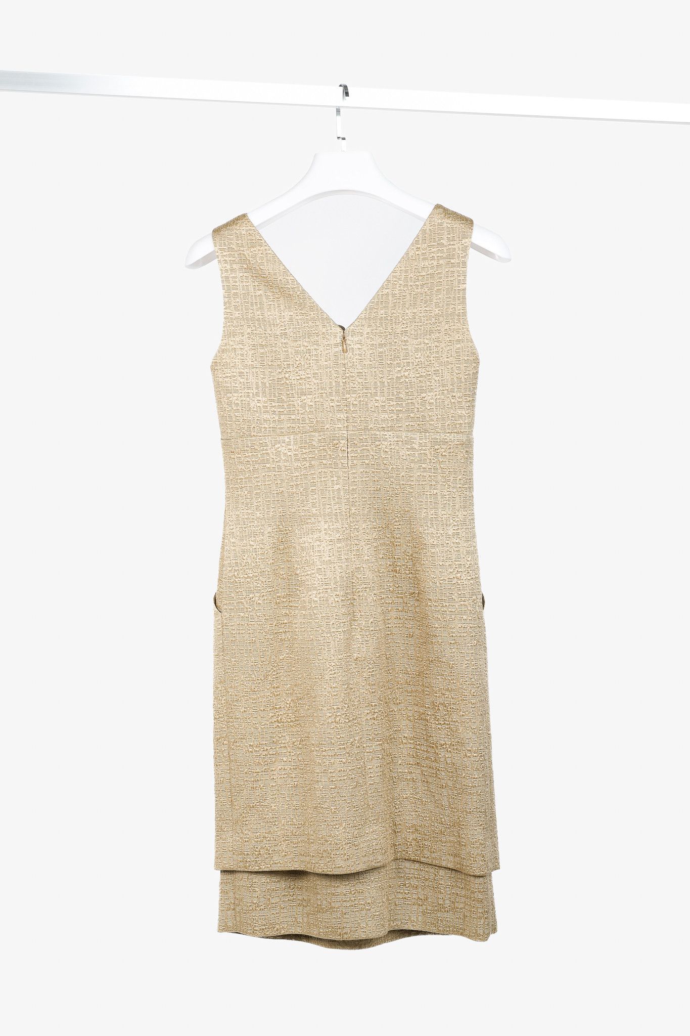 Oscar De La Renta Oscar de la Renta SS/11 Jacquard Sleeveless Pleated Dress Size XS / US 0-2 / IT 36-38 - 2 Thumbnail