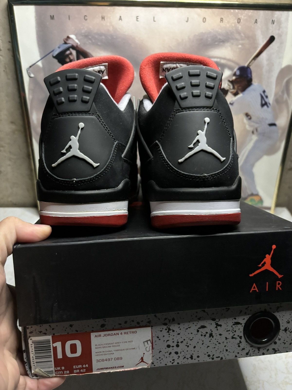 Jordan Brand Jordan Retro 4 ‘Bred’ Size US 10 / EU 43 - 7 Thumbnail