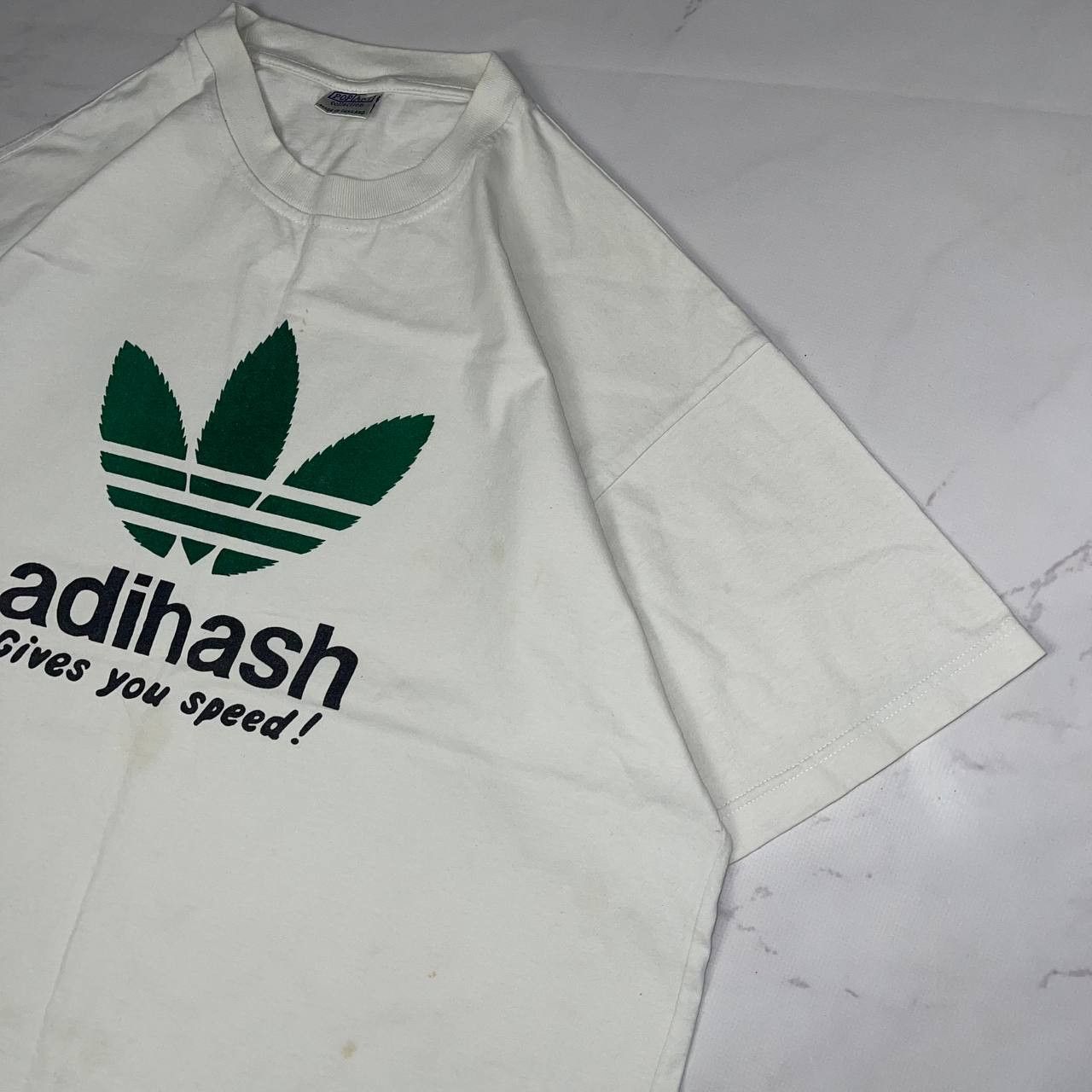 Vintage Y2K Addihash gives you speed 420 weed smoking t-shirt tee Size US XL / EU 56 / 4 - 4 Thumbnail