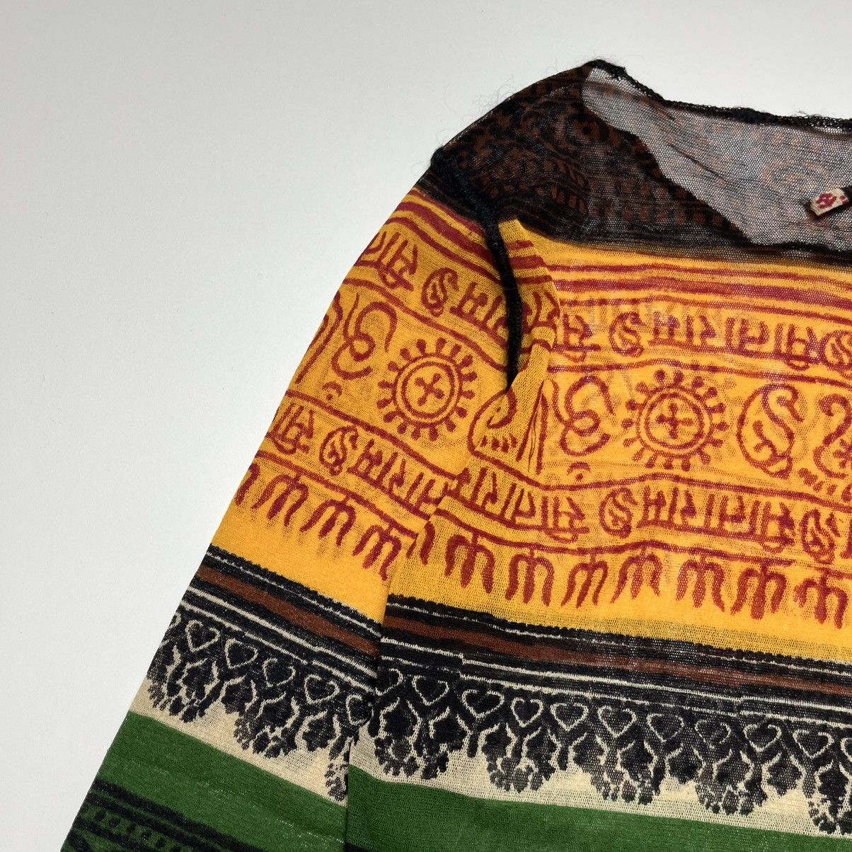 Jean Paul Gaultier Rare Jean Paul Gaultier SS1994 Tribal Mesh Long Sleeve Top Size S / US 4 / IT 40 - 14 Thumbnail