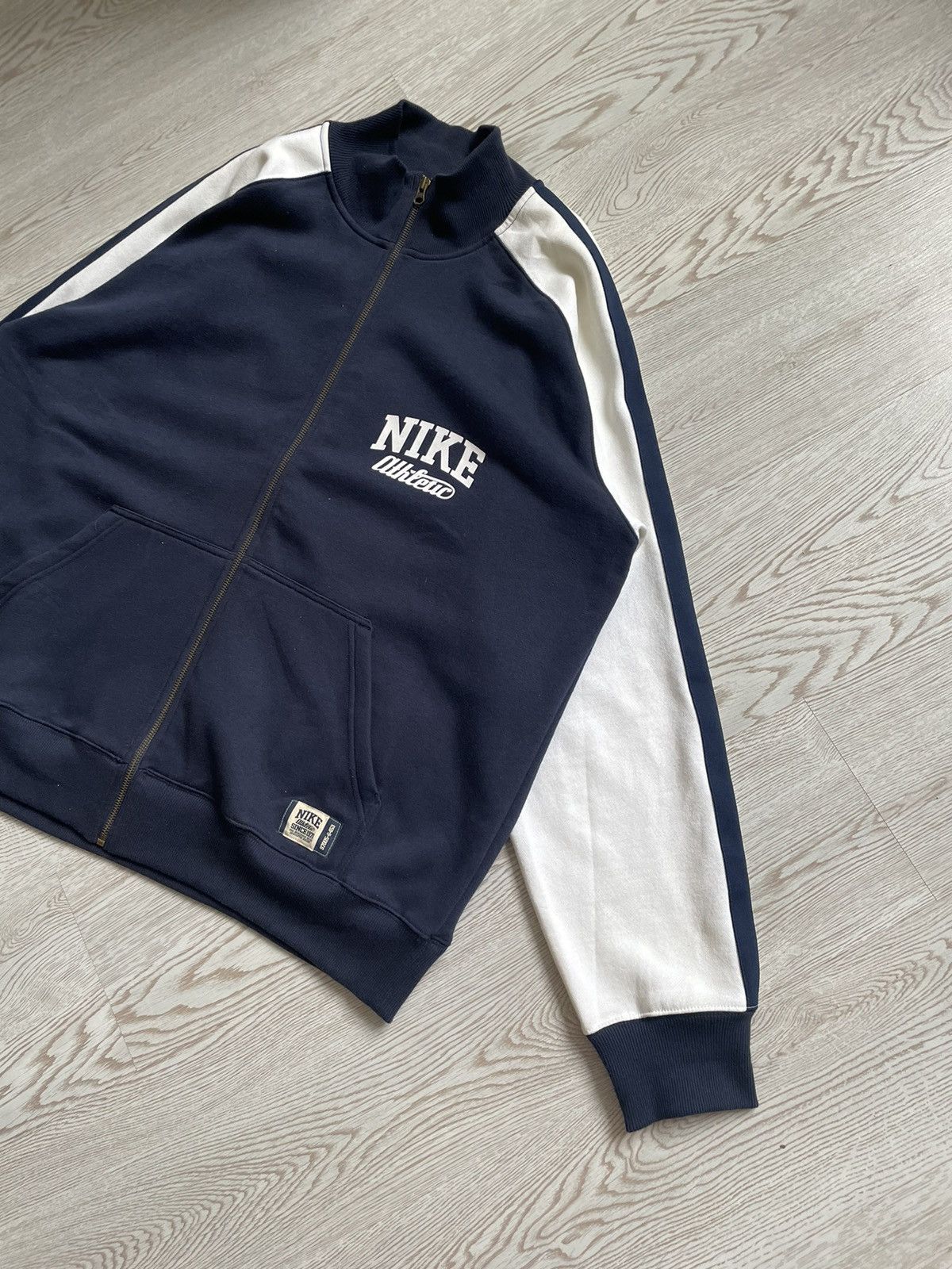 Nike × Vintage Vintage Nike Athletic Logo cotton jacket size xxl Size US XXL / EU 58 / 5 - 3 Thumbnail