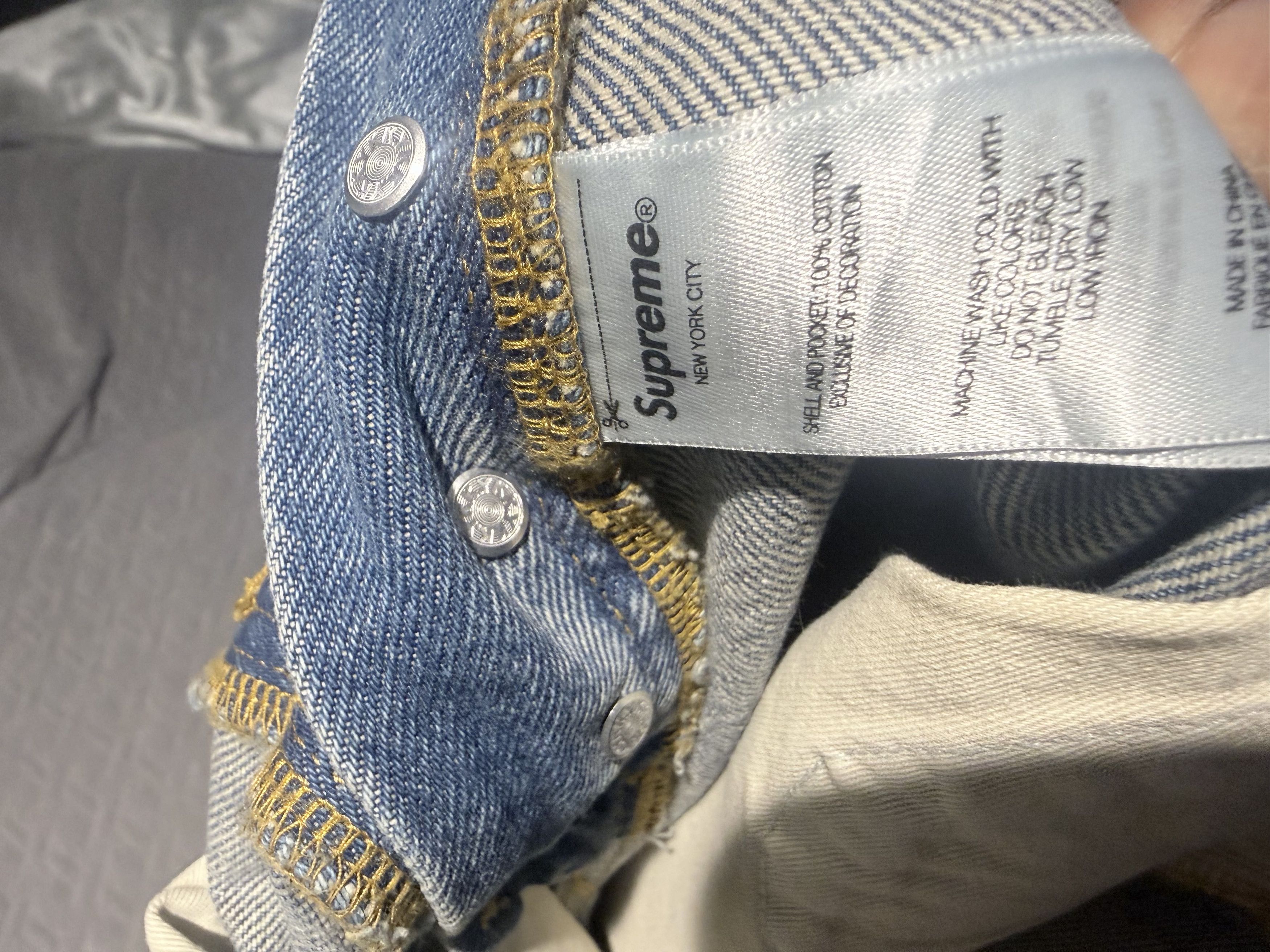 Supreme Supreme Newspaper Print Denim Jeans – Blue Size US 34 / EU 50 - 8 Thumbnail