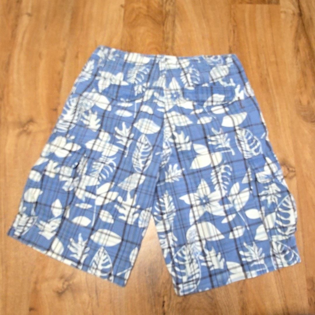 Other Plugg Cargo Shorts Blue Floral Plaid Pattern 34 Mens Shorts Size US 34 / EU 50 - 5 Thumbnail