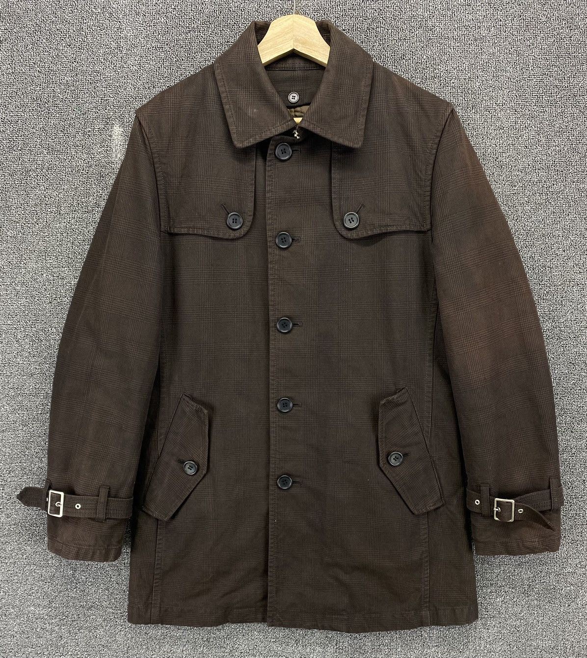 image of If Six Was Nine x Ppfm Vintage Ppfm Trench Coat Long Jacket in Brown, Men's (Size Medium)