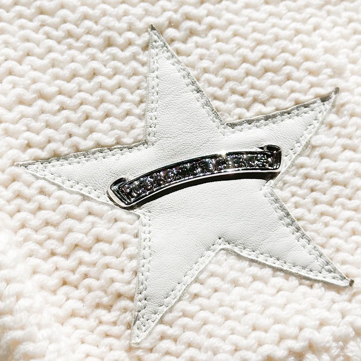 Chrome Hearts CH Triple Star Patch Cashmere Chunky Knit Sweater 🍦 Size US XL / EU 56 / 4 - 5 Thumbnail