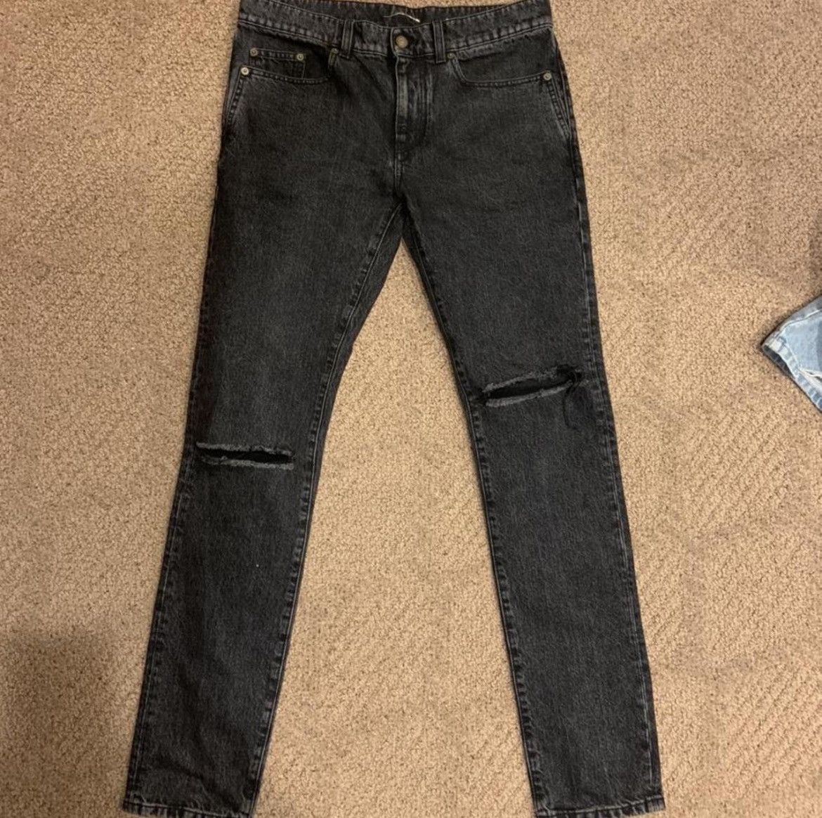 Saint Laurent Paris Saint Laurent D02 Double Knee Rip Size US 31 - 1 Thumbnail