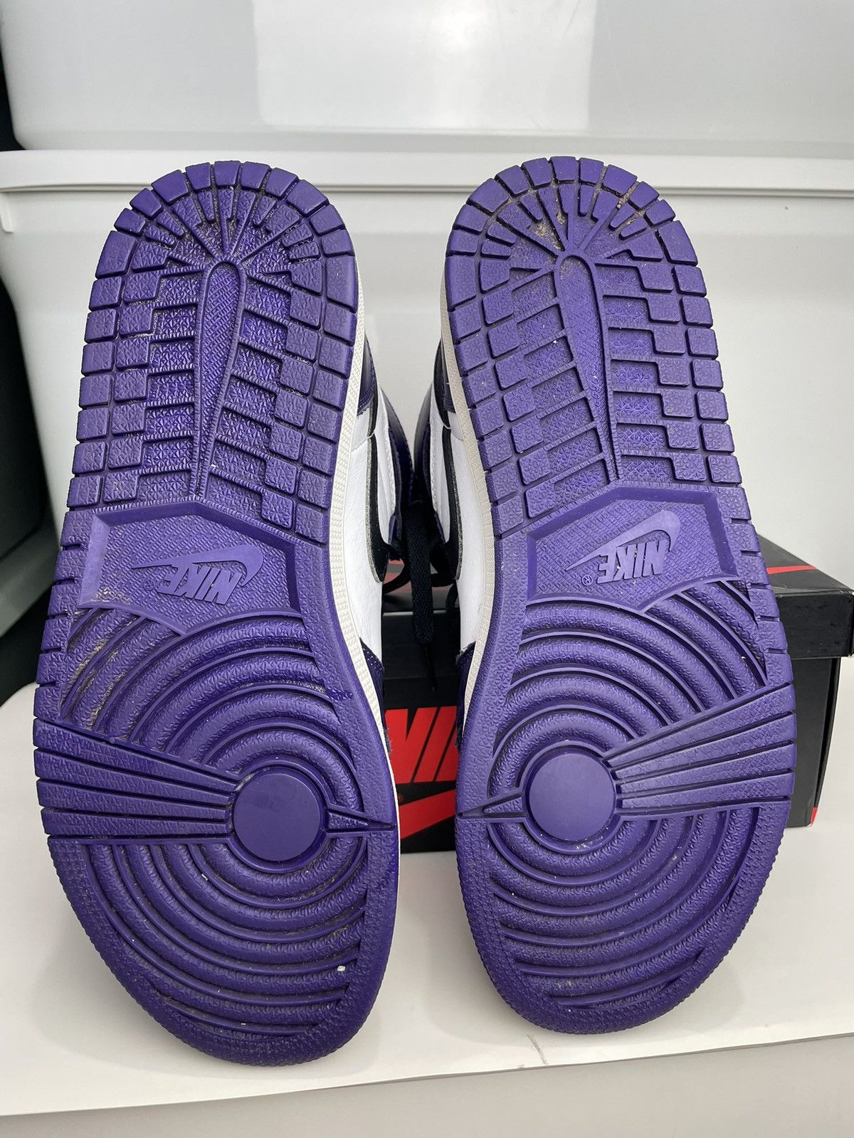 Nike Jordan 1 Court Purple 2.0 Size 8.5 Beat Nike OG Box/Laces Size US 8.5 / EU 41-42 - 16 Thumbnail