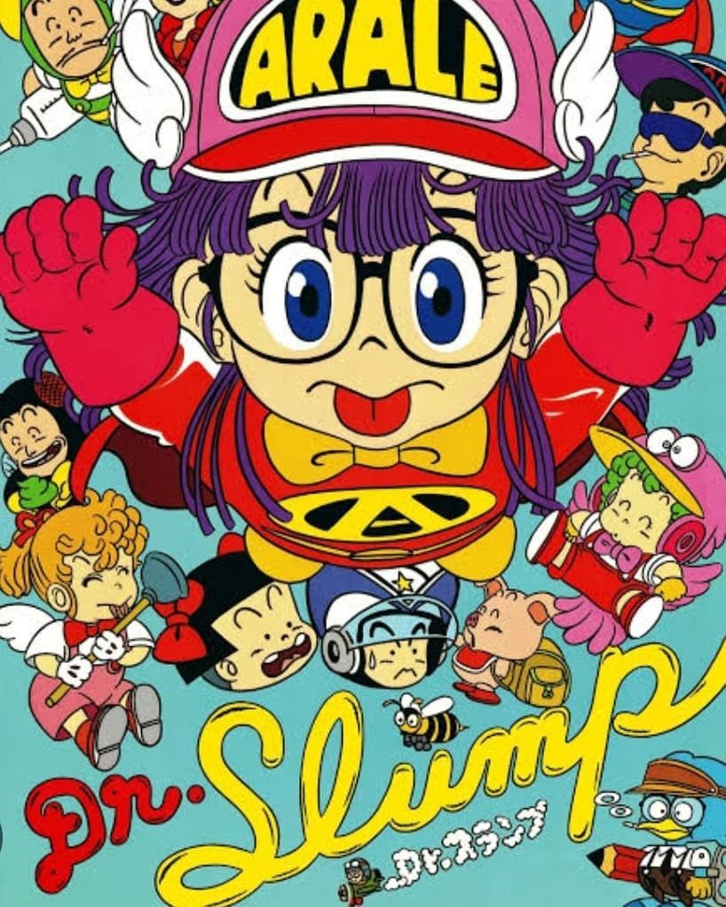 Anime × Japanese Brand Dr. Slump Arale Green Monster Big Print Anime Tees Size US L / EU 52-54 / 3 - 6 Thumbnail