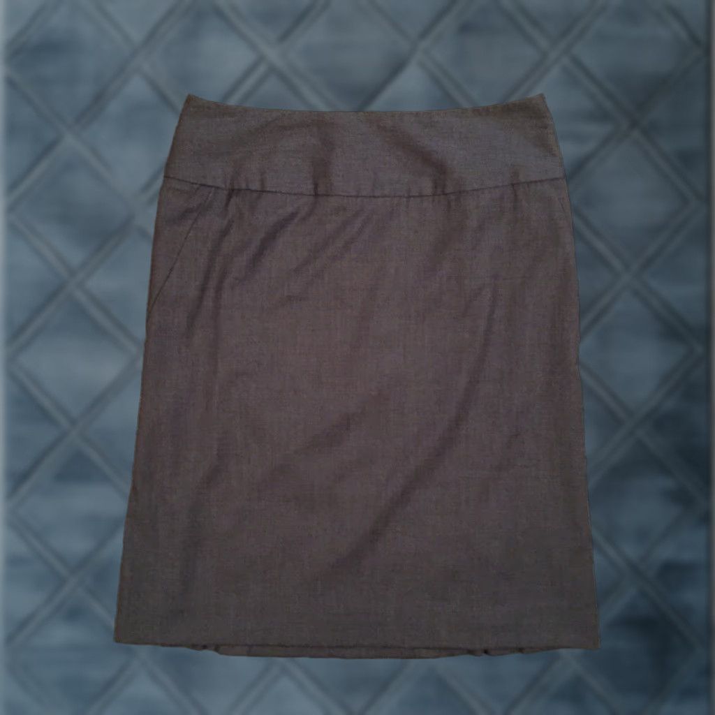 Banana Republic Banana Republic Skirt Women Knee Length Gray Lined Pencil Size 4 Regular Polyester Rayon Spandex Size 27" / US 4 / IT 40 - 1 Thumbnail