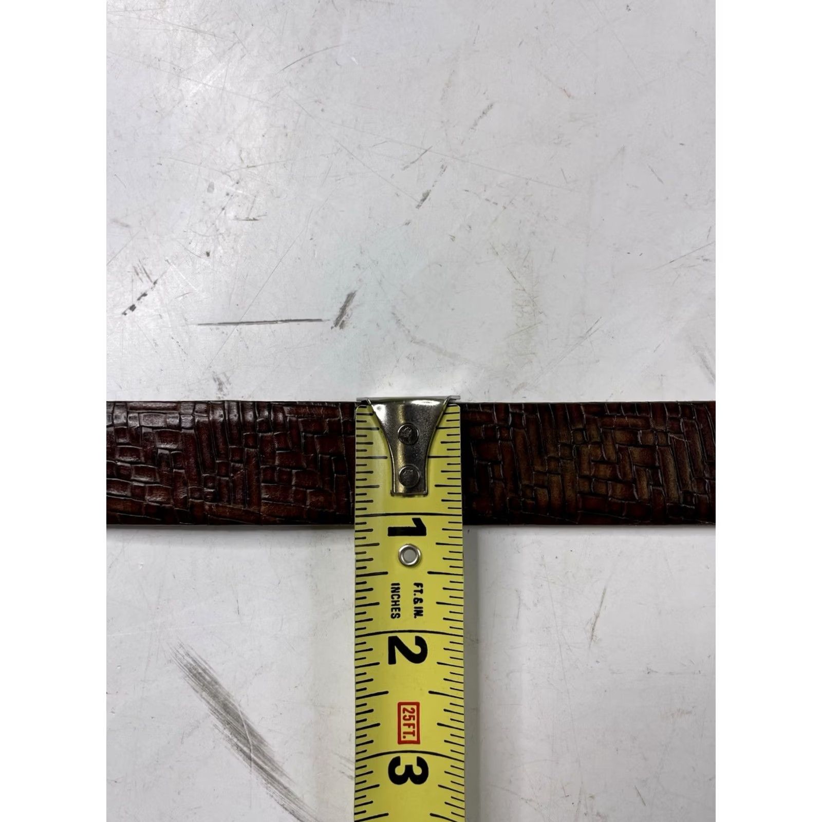 Vintage Martin Dingman Belt Mens 36 Brown Treccia Calfskin Woven Leather Made USA Belt Buckle US HandMade Vintage No Regular Mens 36 Brown Leather USA Belt Size 36 - 7 Thumbnail