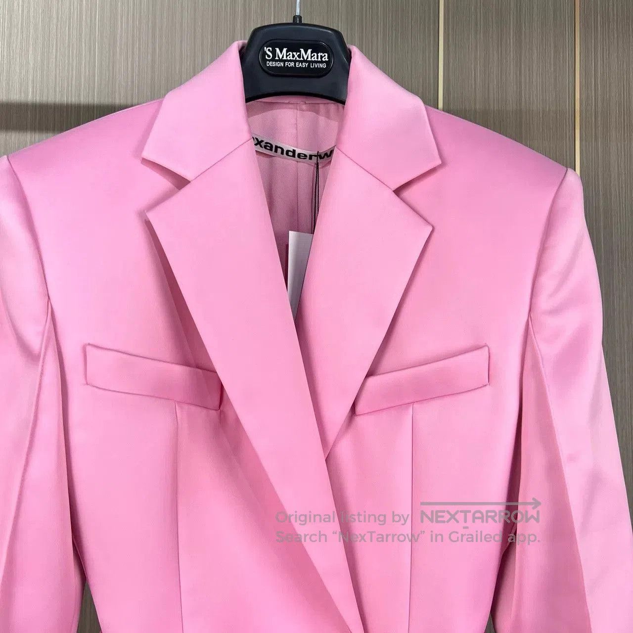 Alexander Wang pink satin belted blazer by Alexander Wang. Size XS / US 0-2 / IT 36-38 - 3 Thumbnail