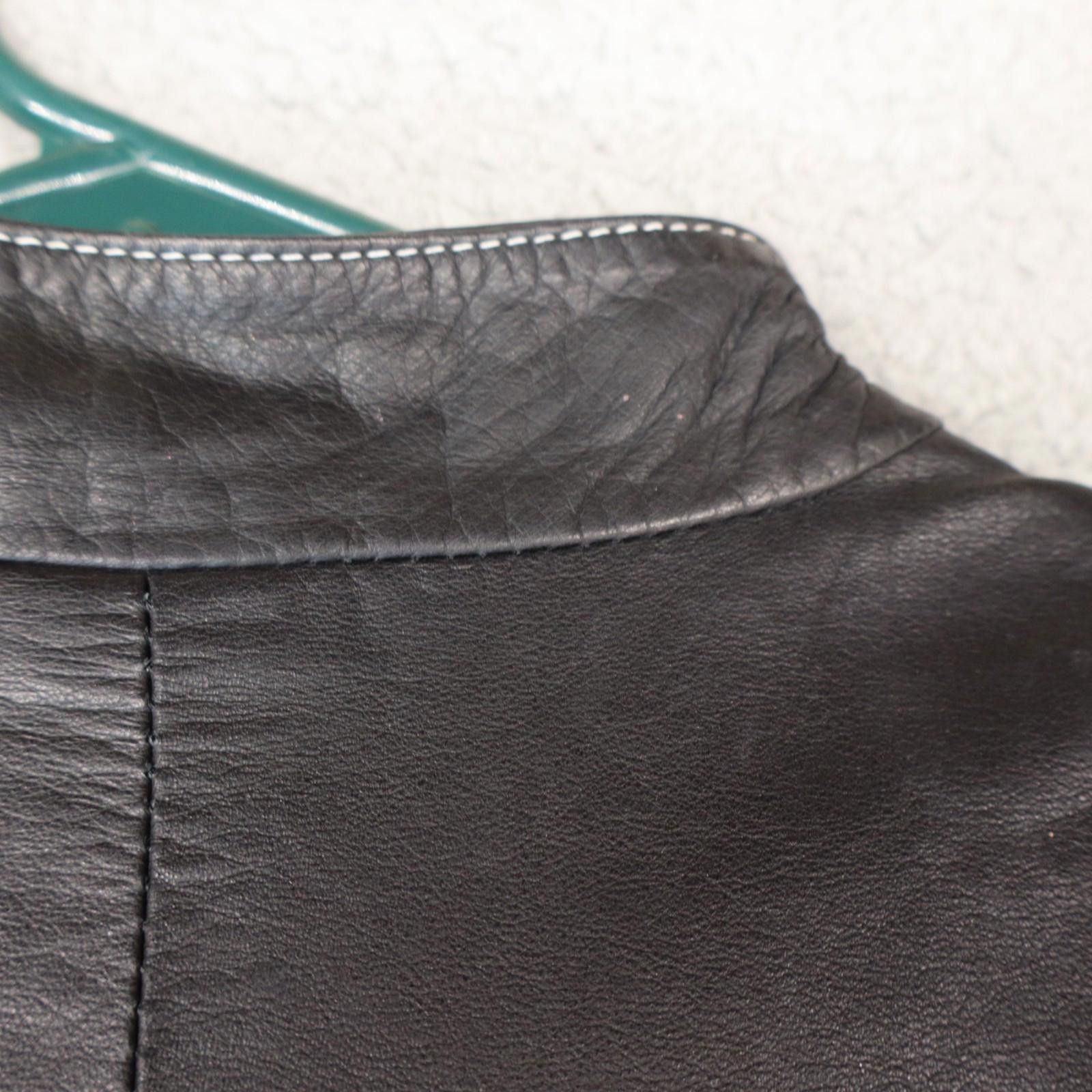 Other Winlit Women Leather Jacket 7/8 Large Black Trenhcoat Moto Size L / US 10 / IT 46 - 9 Thumbnail