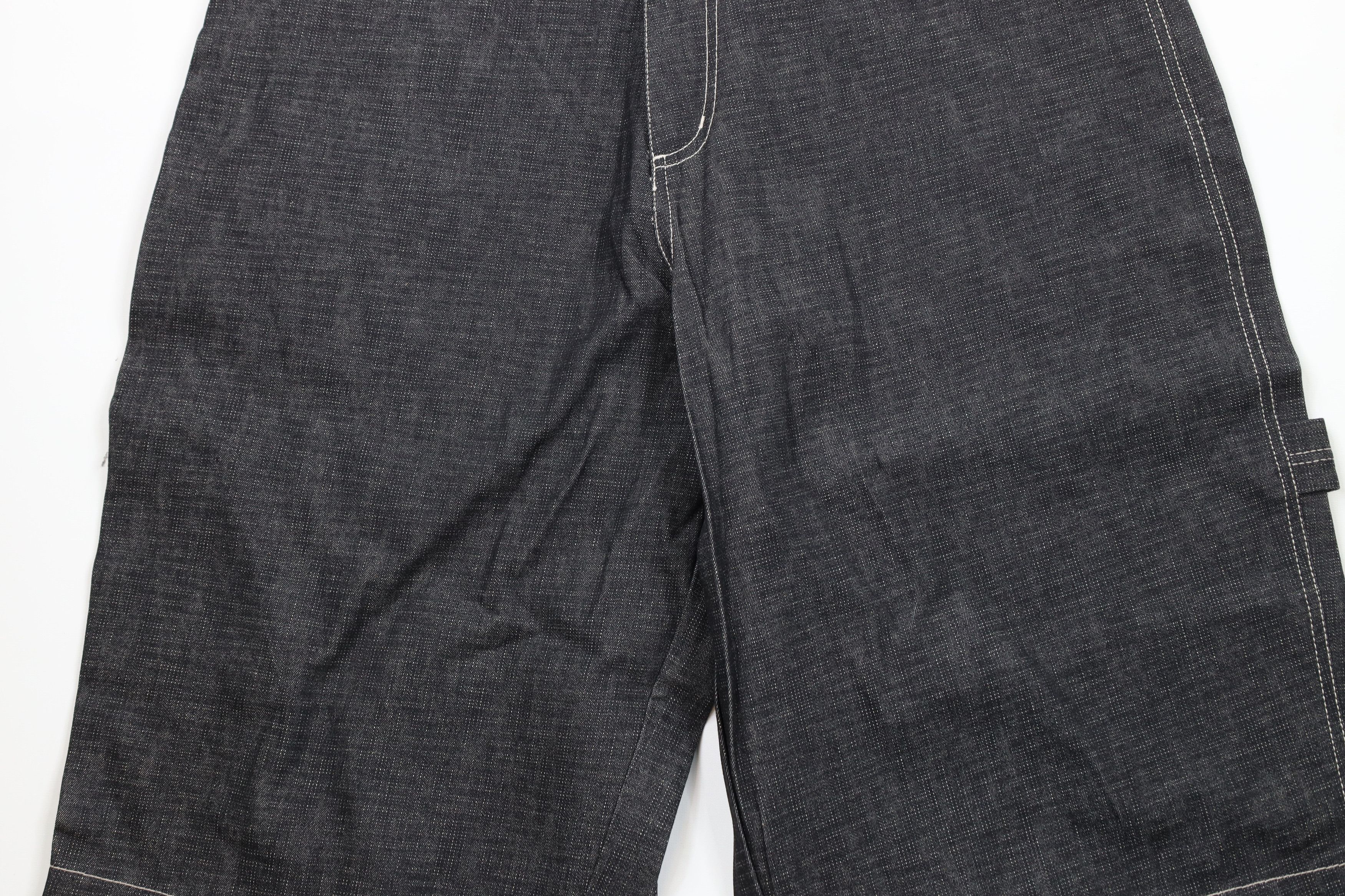 Vintage Deadstock Vintage 90s Y2K Streetwear Fit Denim Shorts Black Size US 40 / EU 56 - 3 Thumbnail