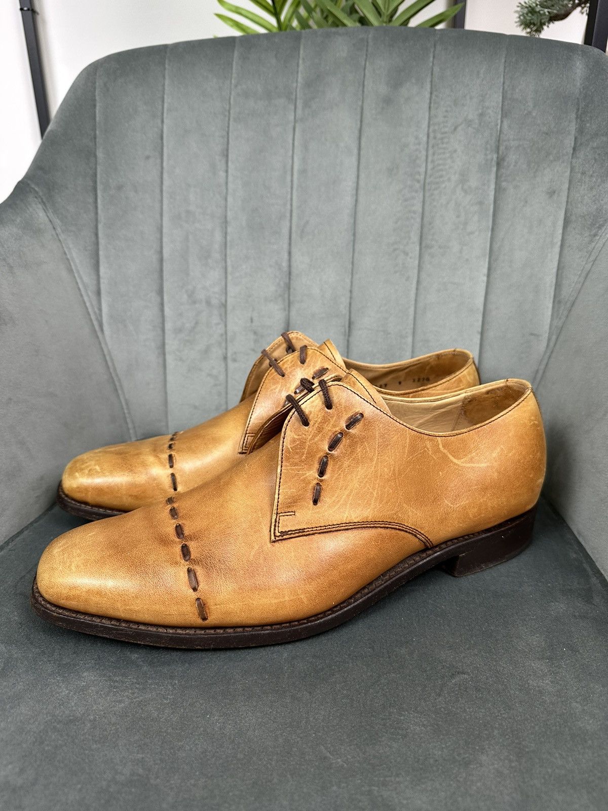 Barker × Handmade Barker London Leather Handmade Shoes Men’s 9 Size Size US 9 / EU 42 - 22 Thumbnail
