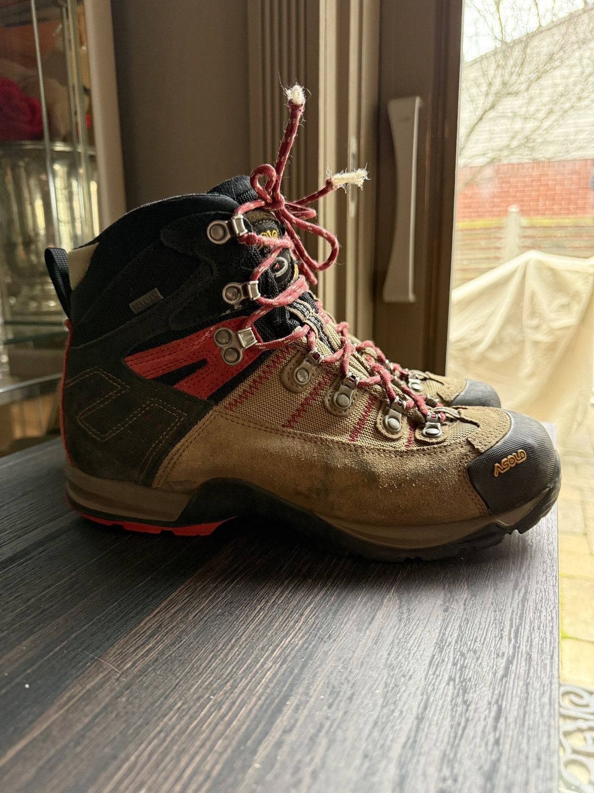 Vintage Asolo Fugitive GTX Hiking Boots Khaki Size US 9 / EU 42 - 2 Thumbnail