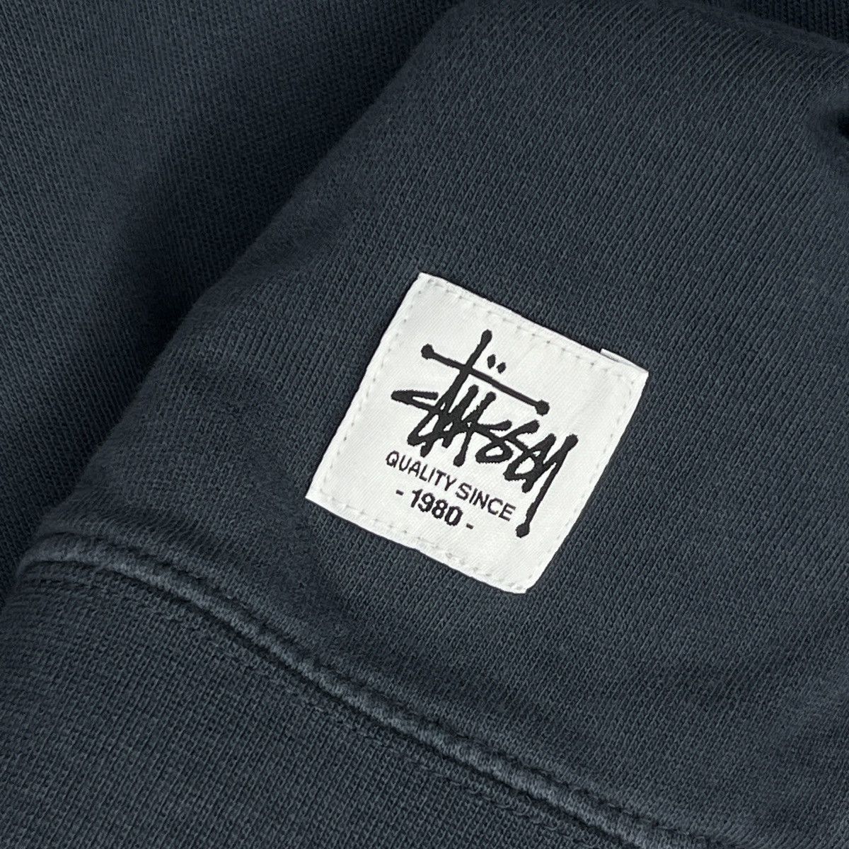 Stussy × Vintage Stussy Crewneck Pullover Sweatshirt Navy Big Logo Spellout Size US M / EU 48-50 / 2 - 7 Thumbnail