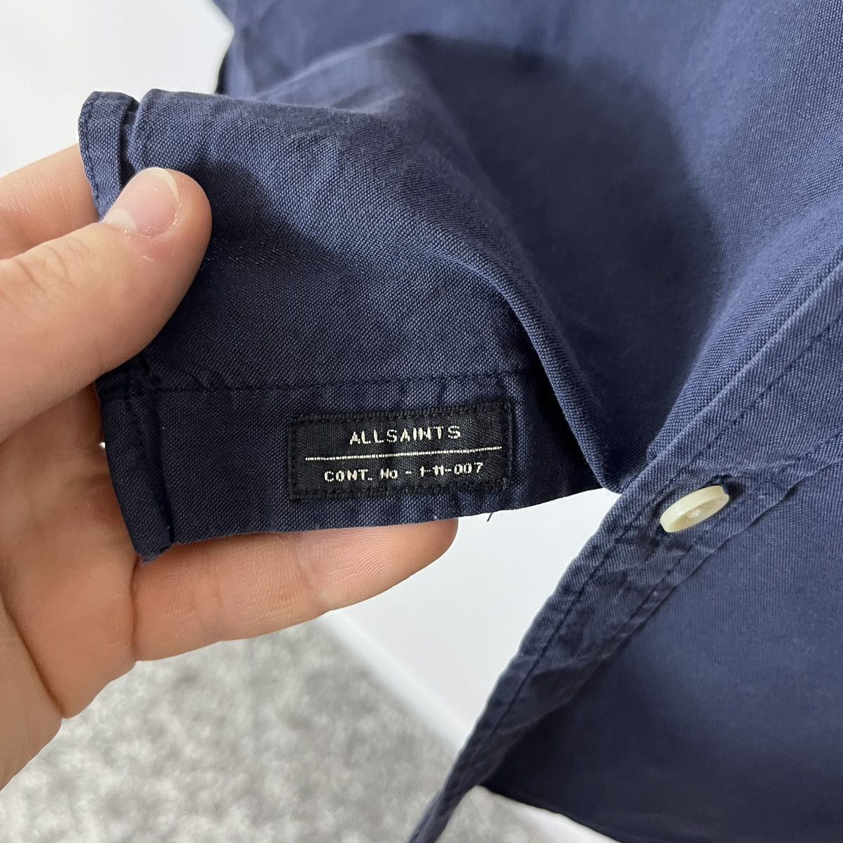 Allsaints Allsaints Blue Button Down Shirt Streetwear Y2K Size US M / EU 48-50 / 2 - 6 Thumbnail