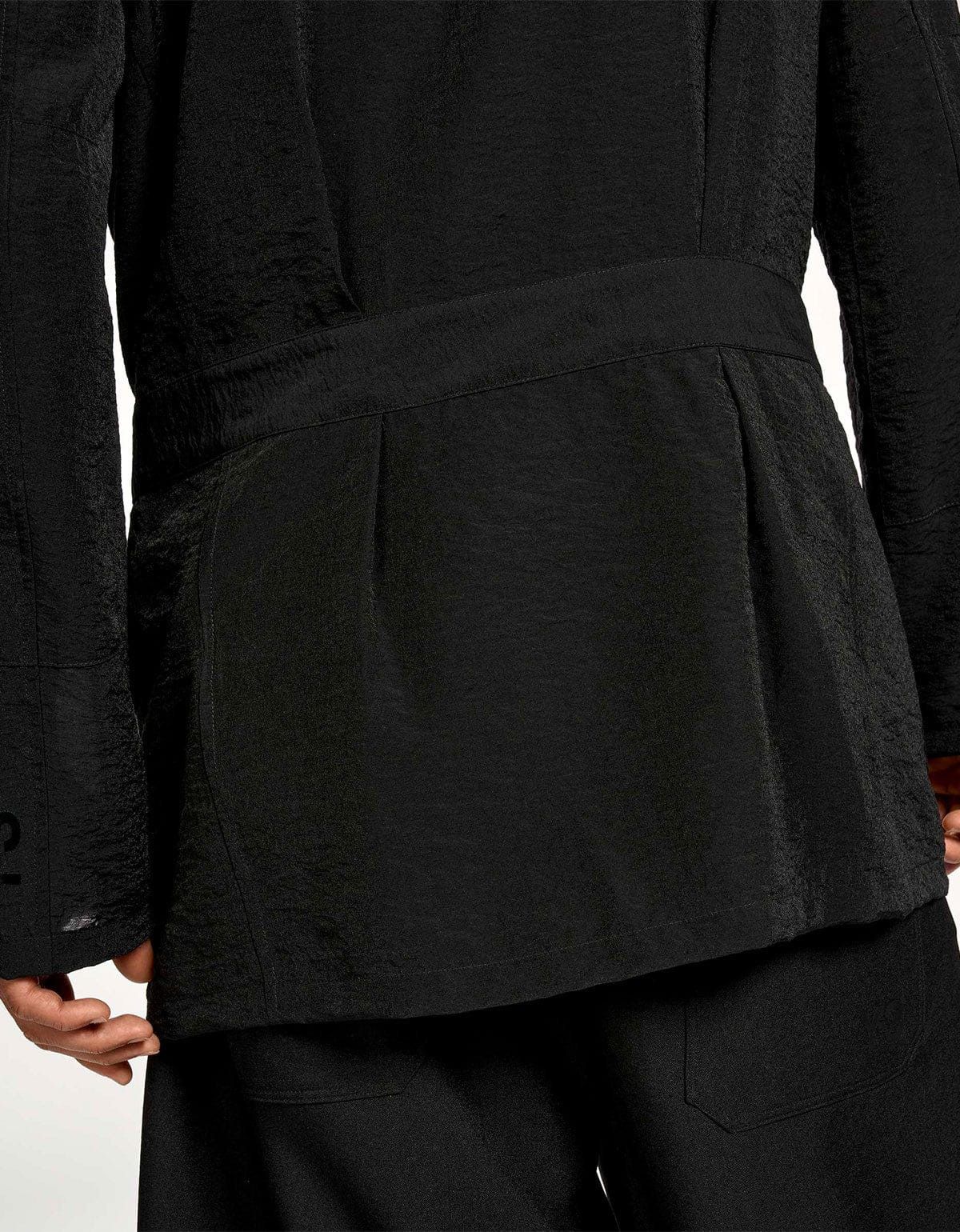 Y-3 Y-3 Black Crinkle Viscose Chore Coat Size US M / EU 48-50 / 2 - 6 Thumbnail