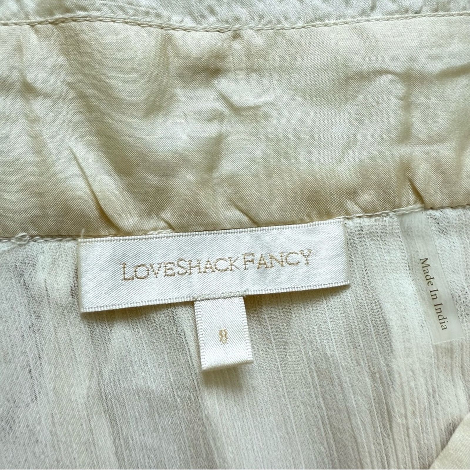LoveShackFancy NEW!!!! LoveShackFancy ivory skirt size 8 US Size 30" / US 8 / IT 44 - 5 Thumbnail