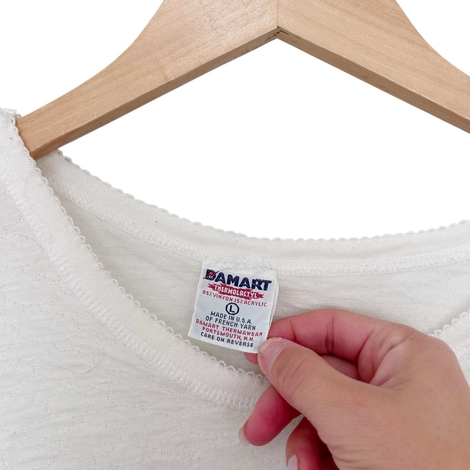 Other Vintage Damart Thermawear White Long Sleeve Shirt Sz L Size L / US 10 / IT 46 - 2 Thumbnail