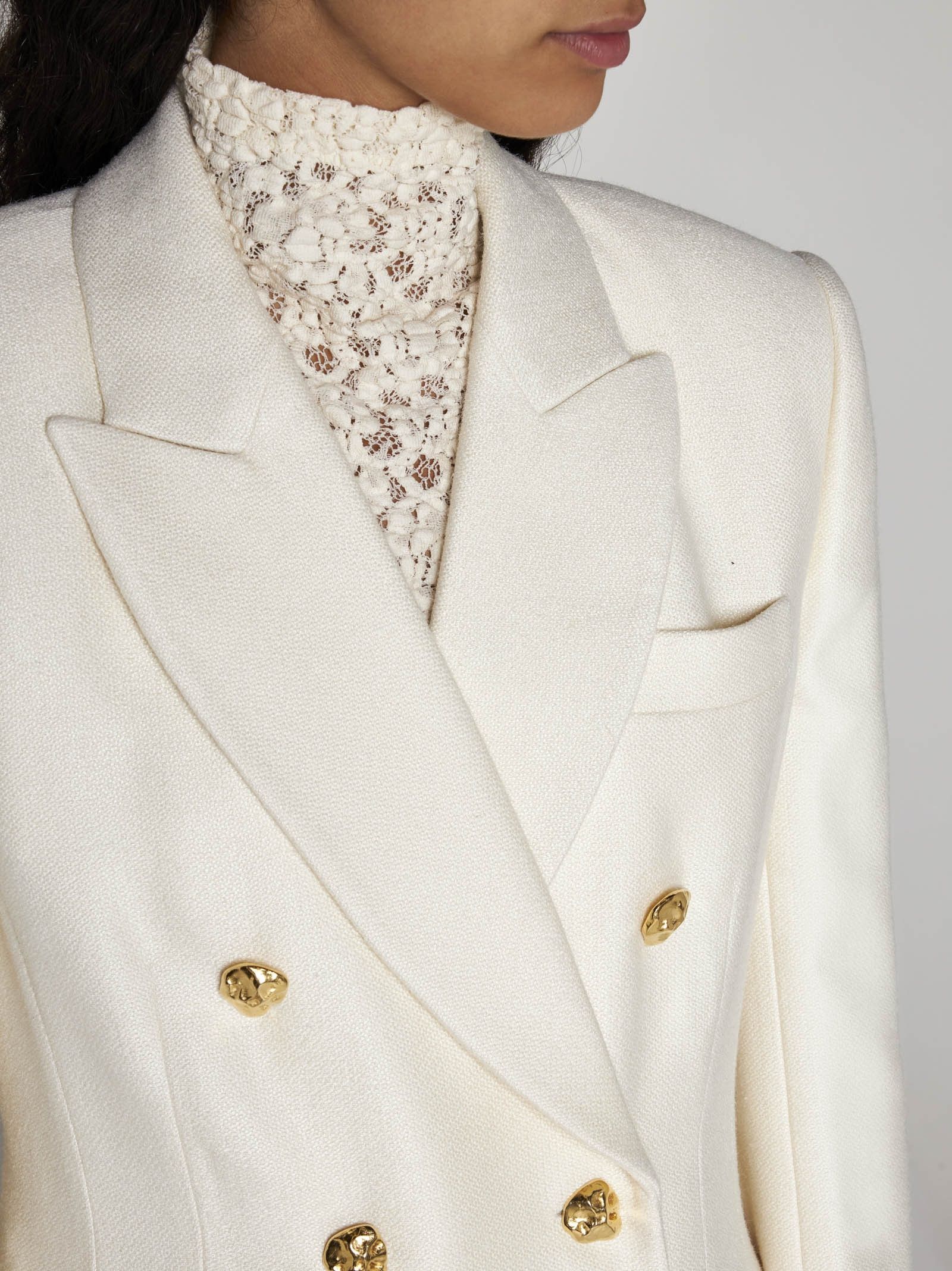 Chloe o1y0825 Blazer in Cream Size M / US 6-8 / IT 42-44 - 2 Thumbnail
