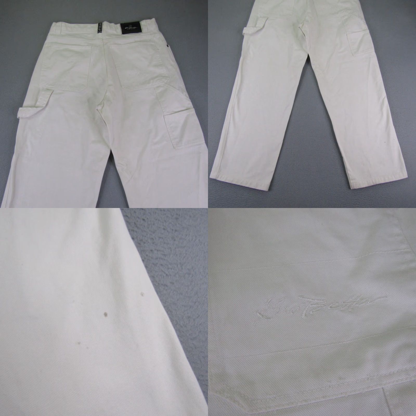 Denime VINTAGE Kno Betta Jeans Mens 36 White Denim Carpenter Baggy Straight 90s Hip Hop Outdoor Mens Size US 35 - 8 Thumbnail